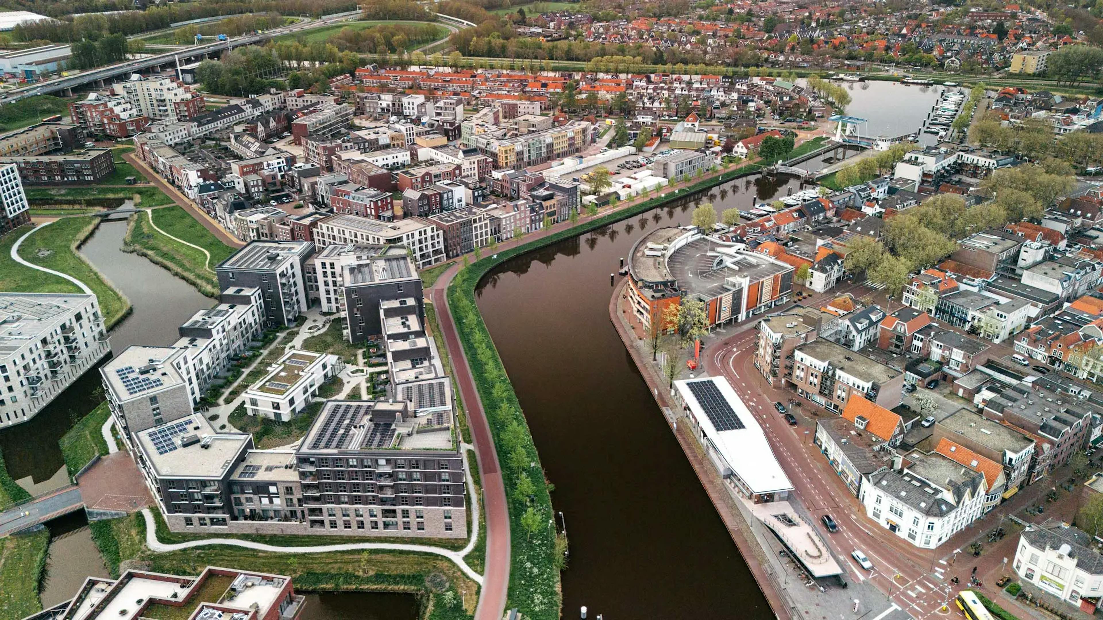 Drone foto van Kop West in Purmerend