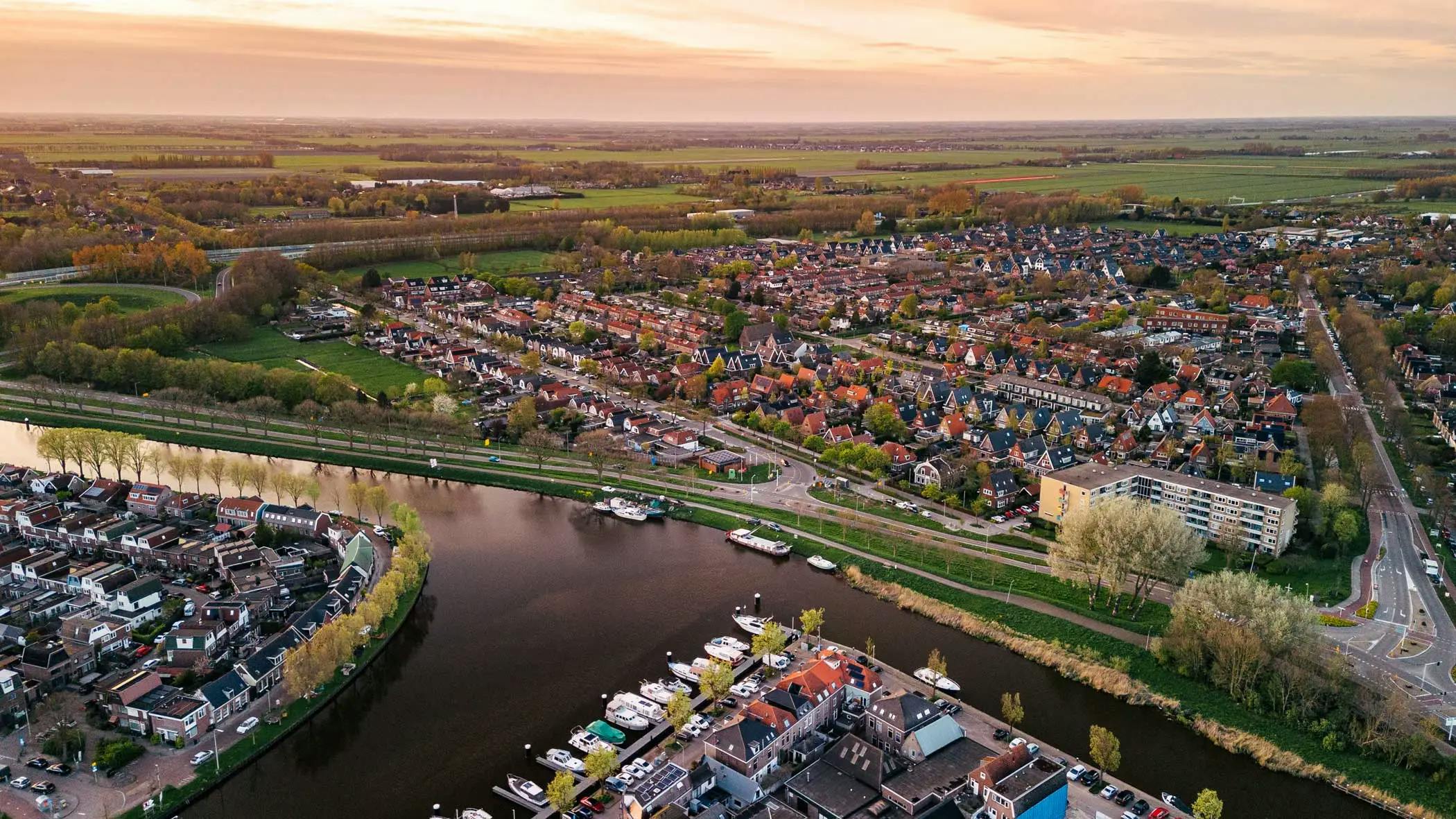 Drone foto van de Zuidoostbeemster