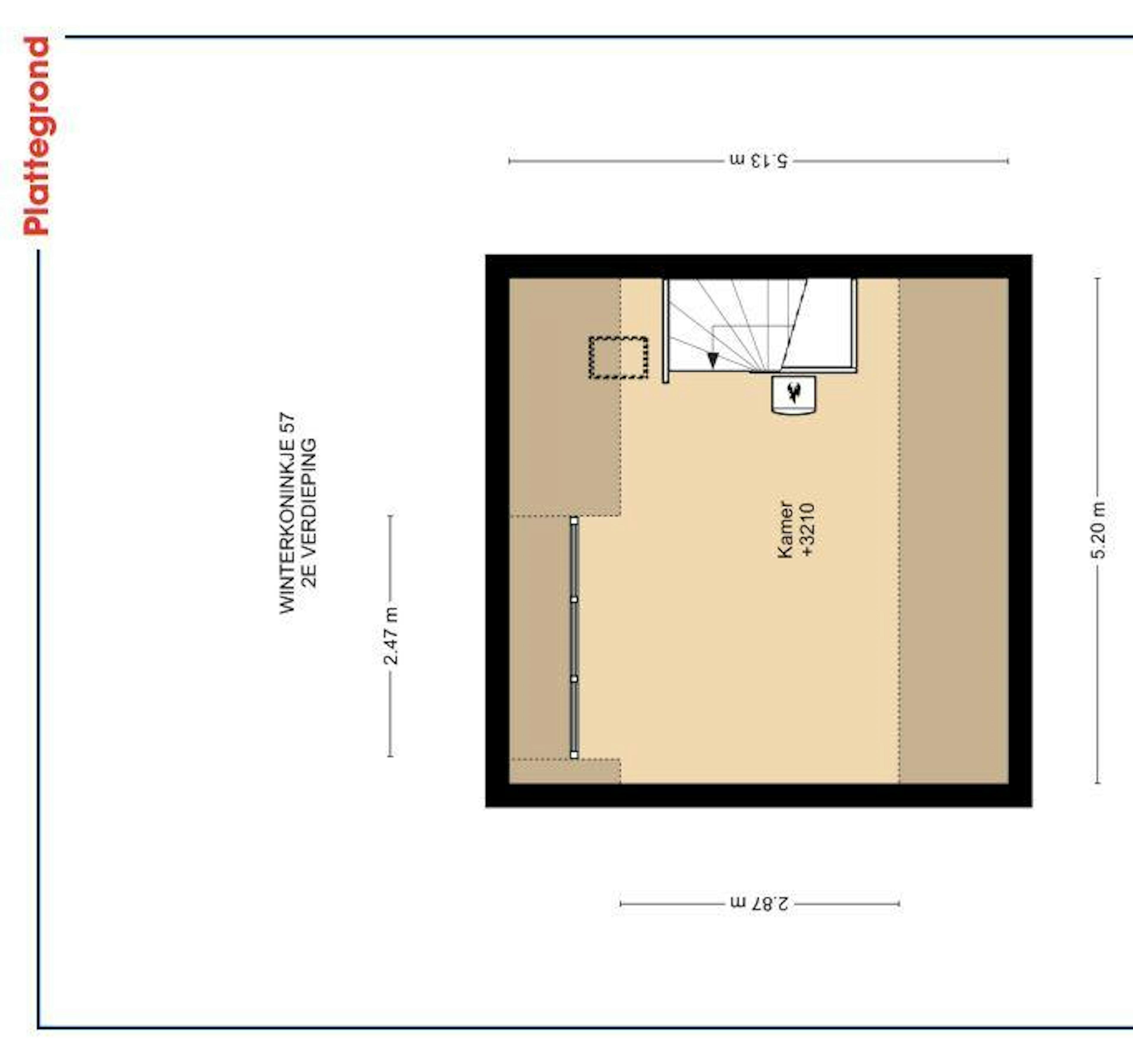 Plattegrond tweede verdieping