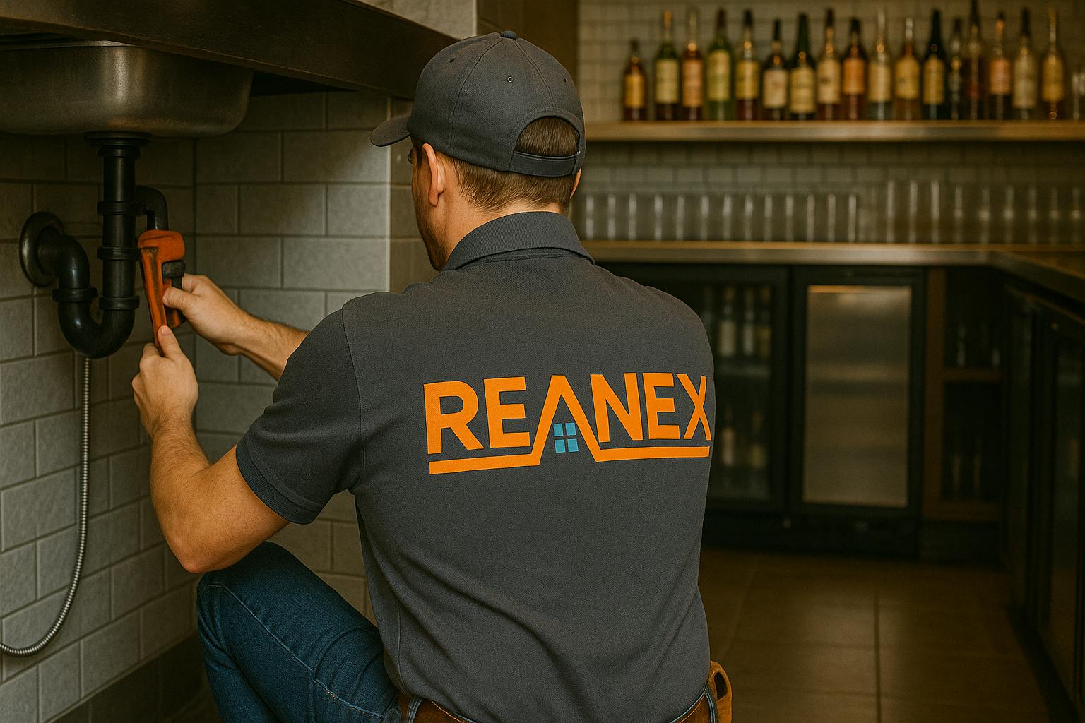 Loodgieter aan het werk