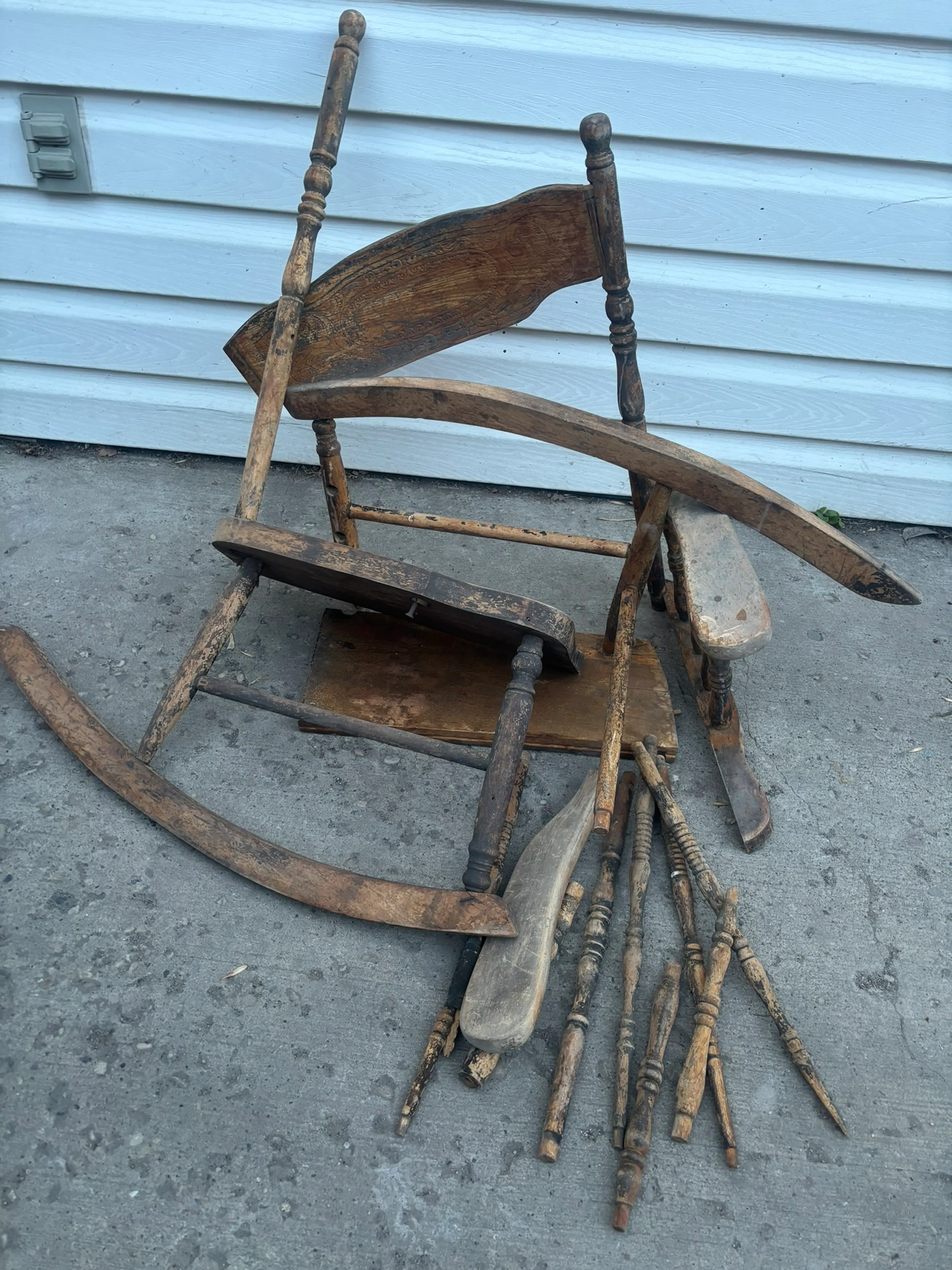 150 Year Old Rocking Chair Rebuild Restoration