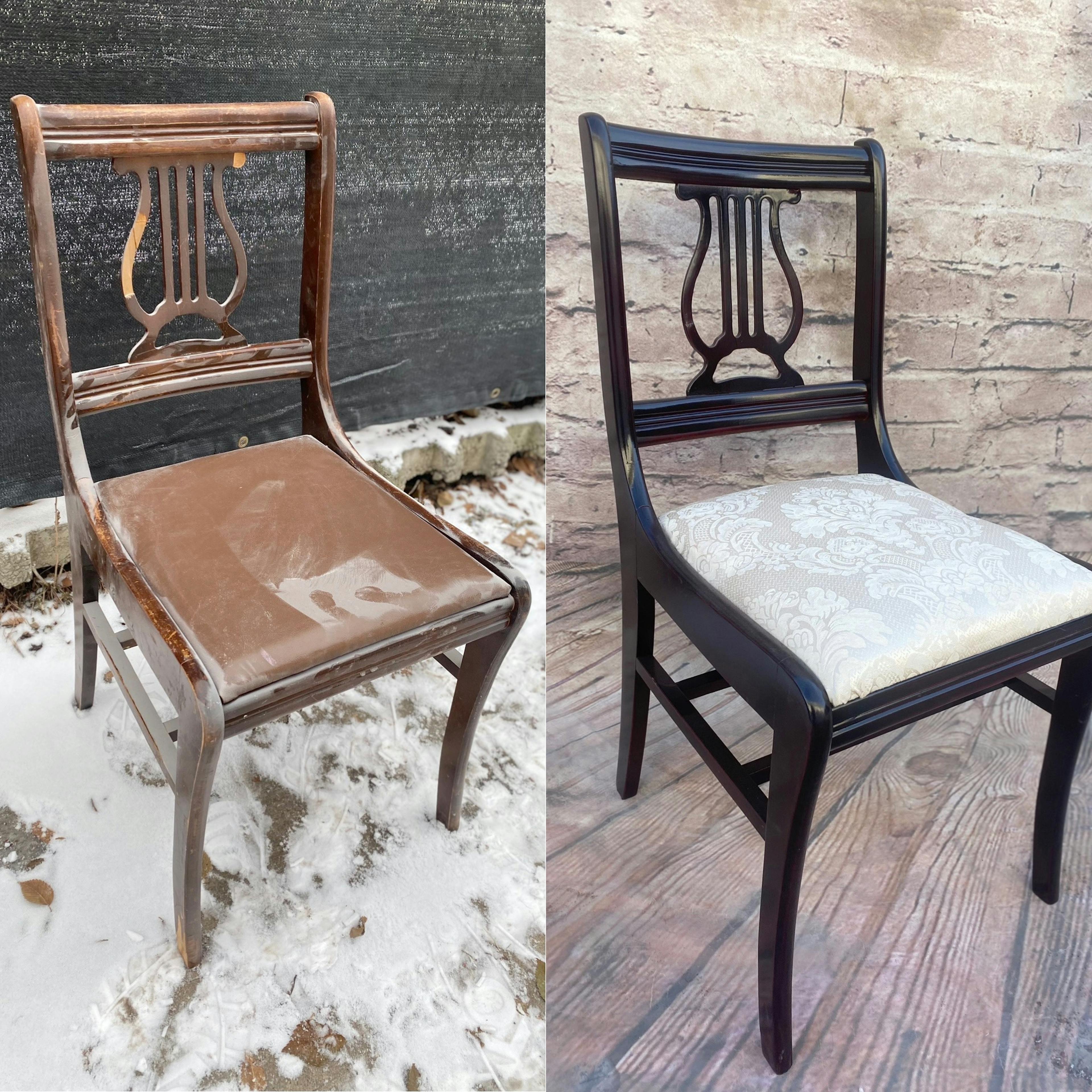 antique chair refinish and upholster