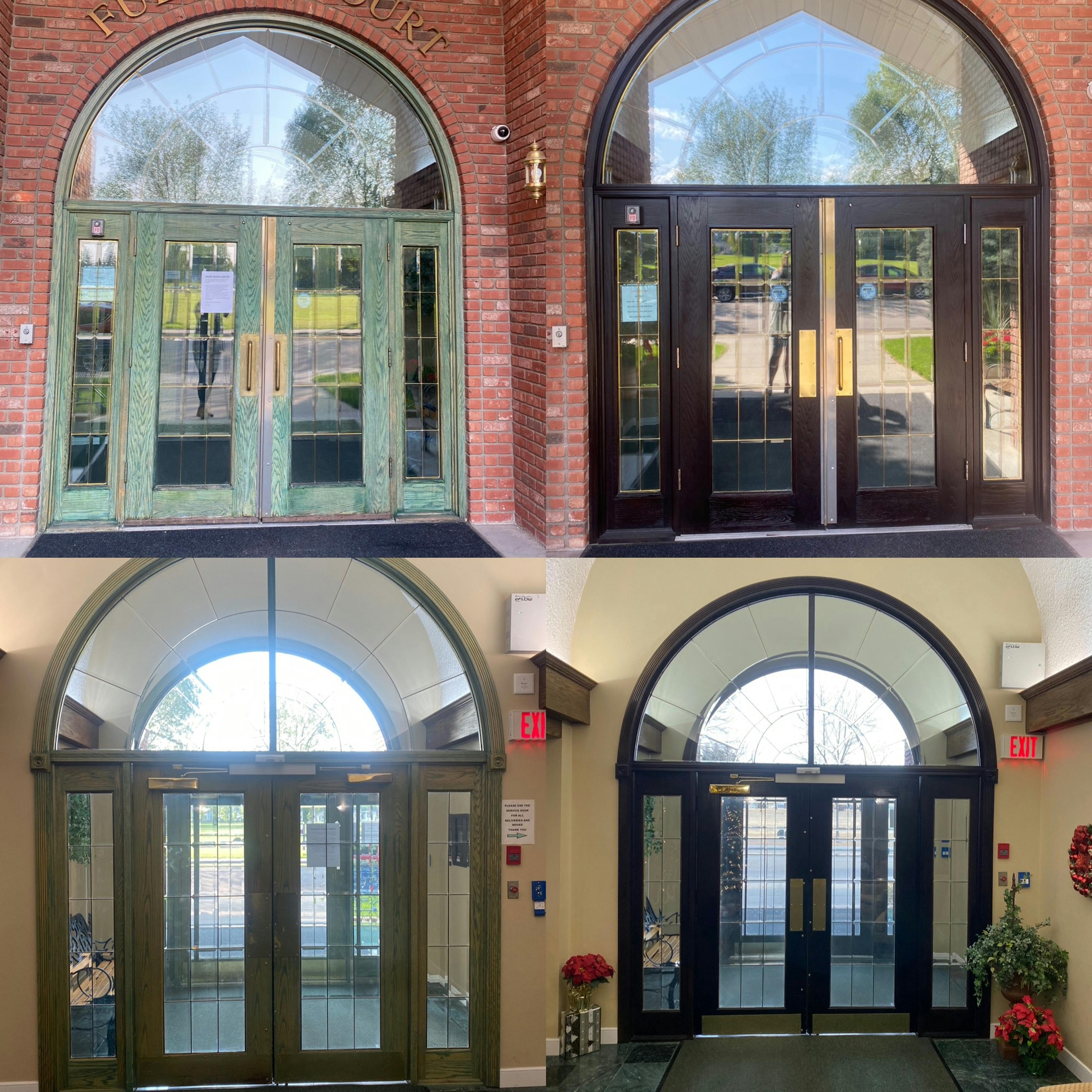 oak front door refinishing