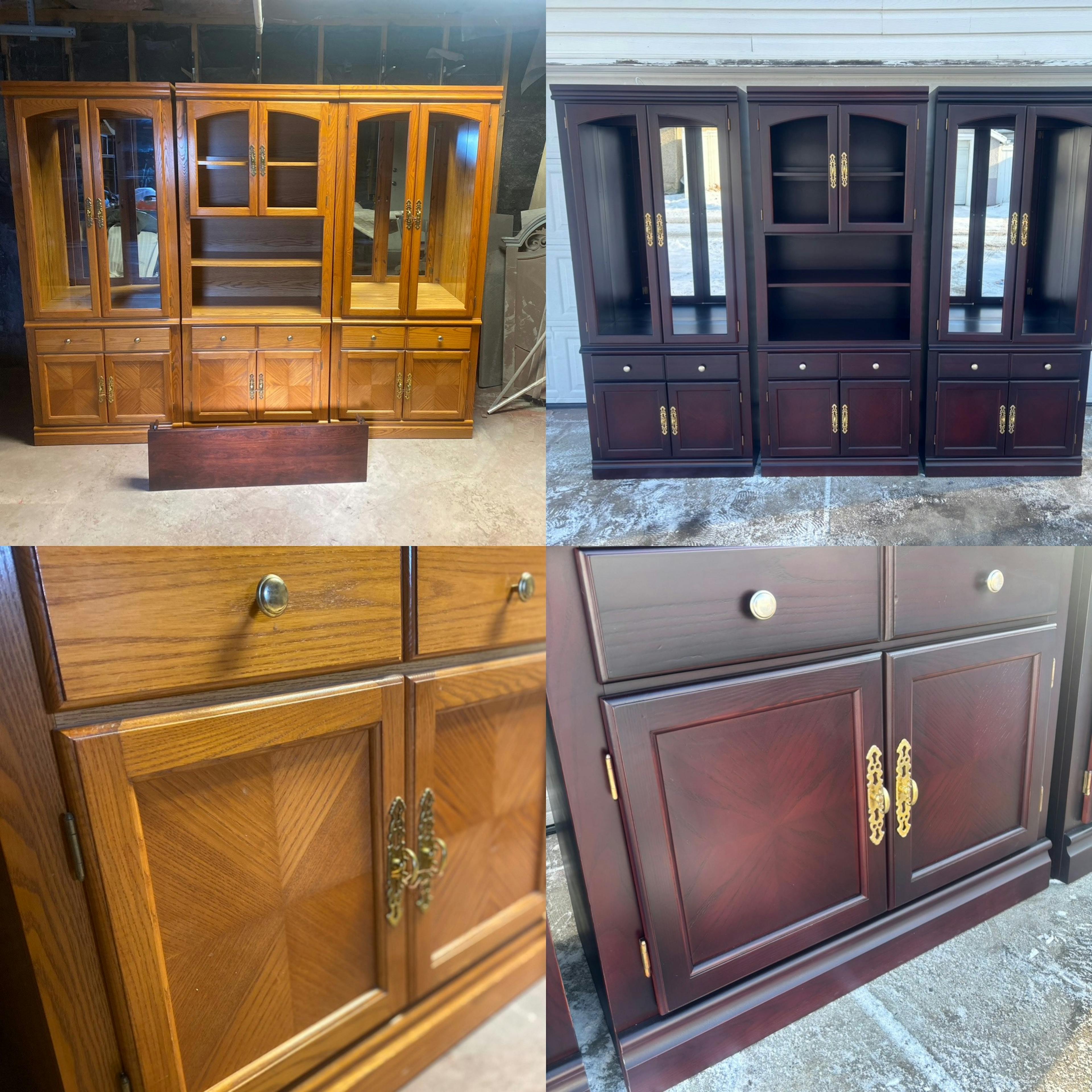 oak melamine arborite laminate refinishing