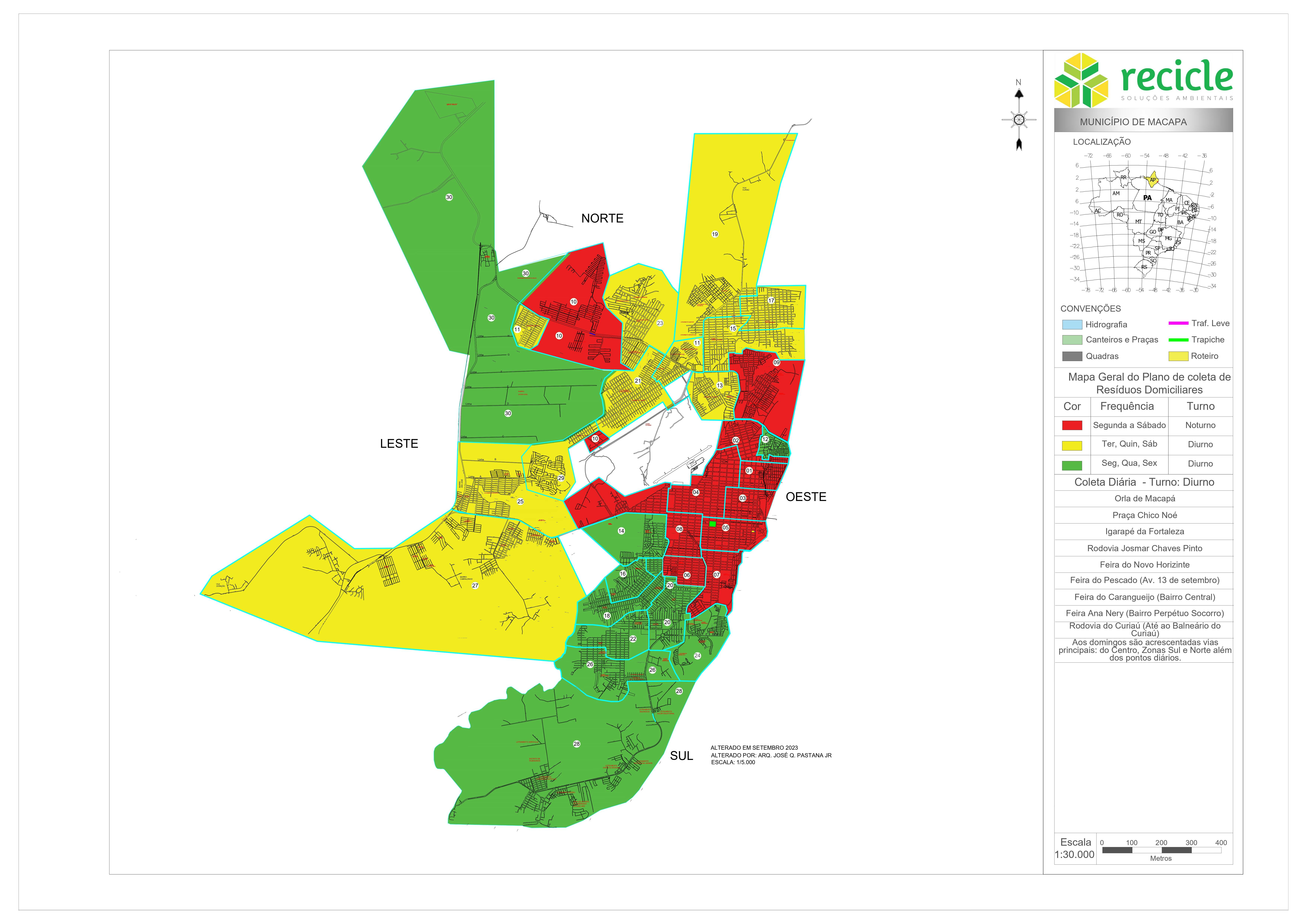 Mapa de coleta - Macapá