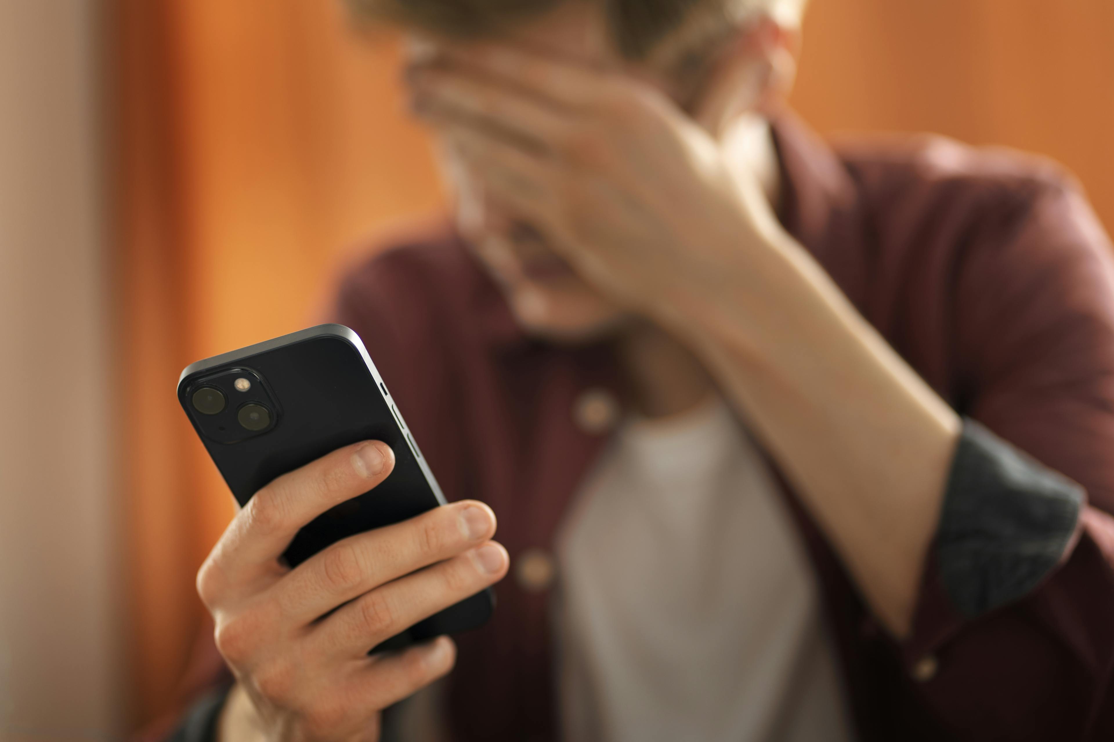 man holding a cellphone