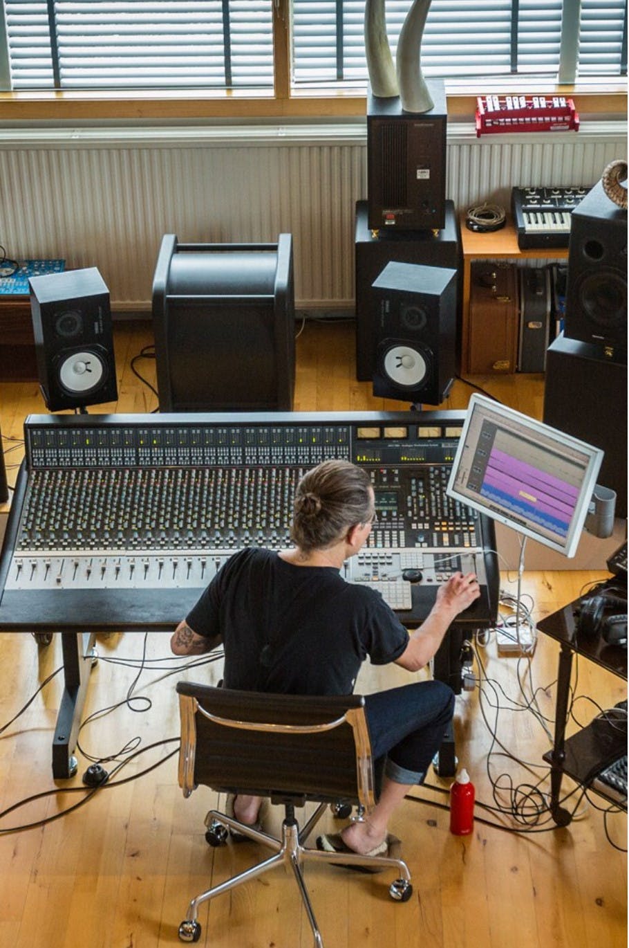 A man in a record studio
