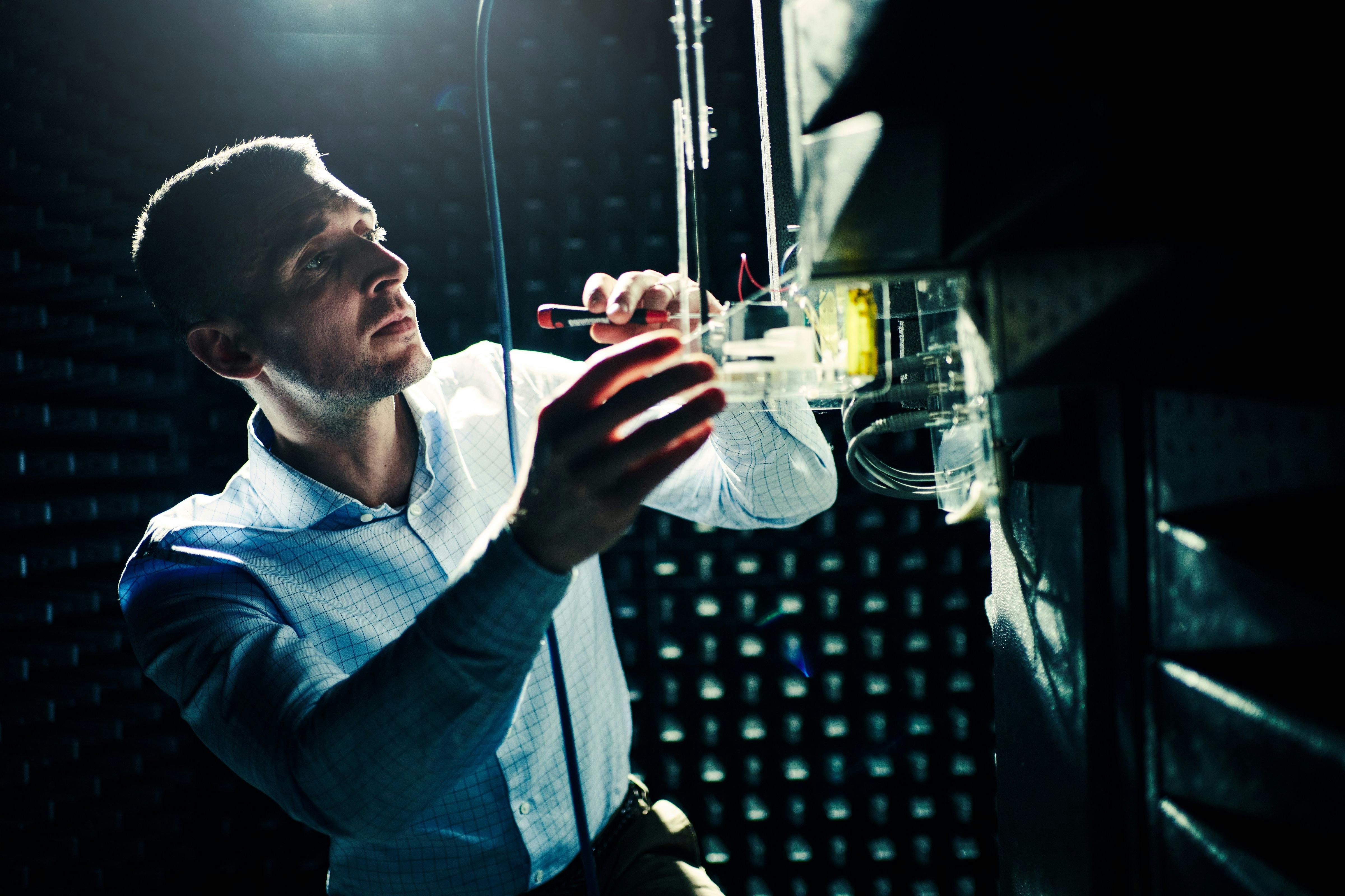 Scientist at work at a university in Iceland