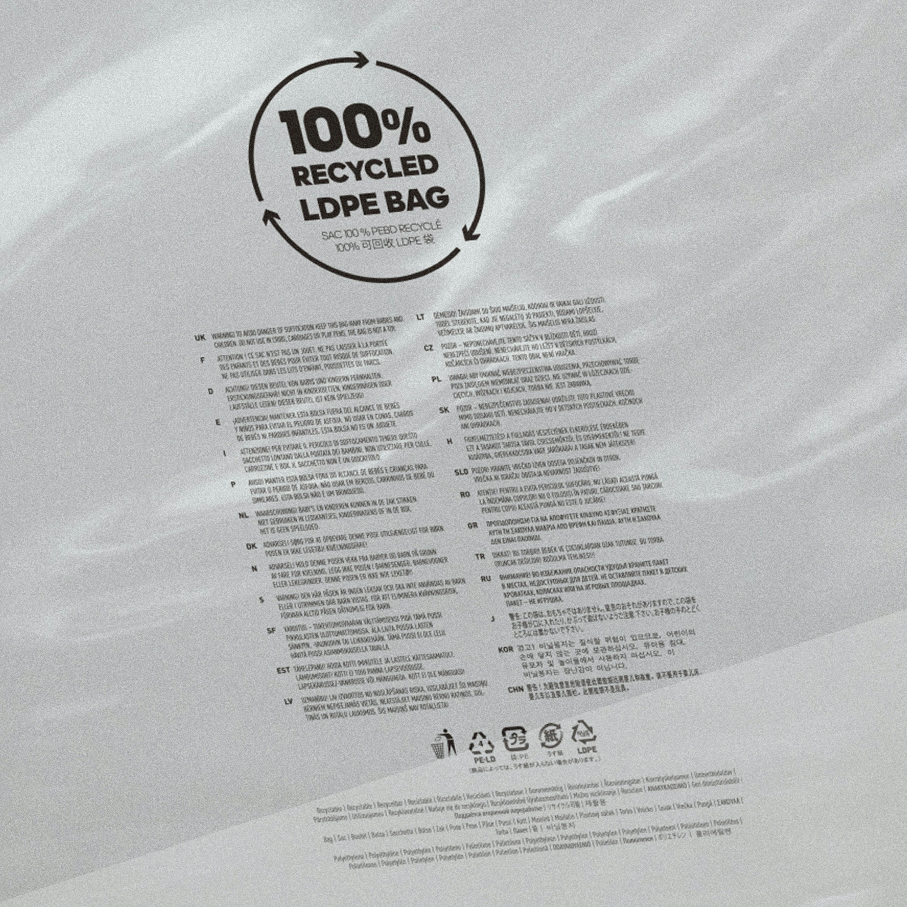 100% recyled bags