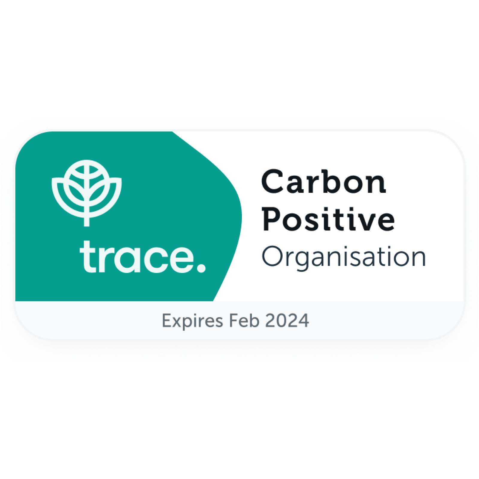 Trace & Red Sift carbon positive badge