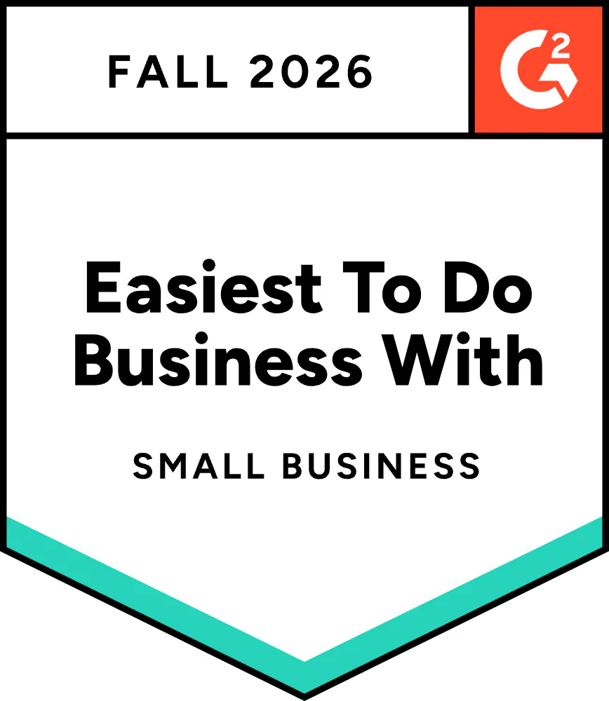 Fall 2026 G2 Easiest to do Business with Badge
