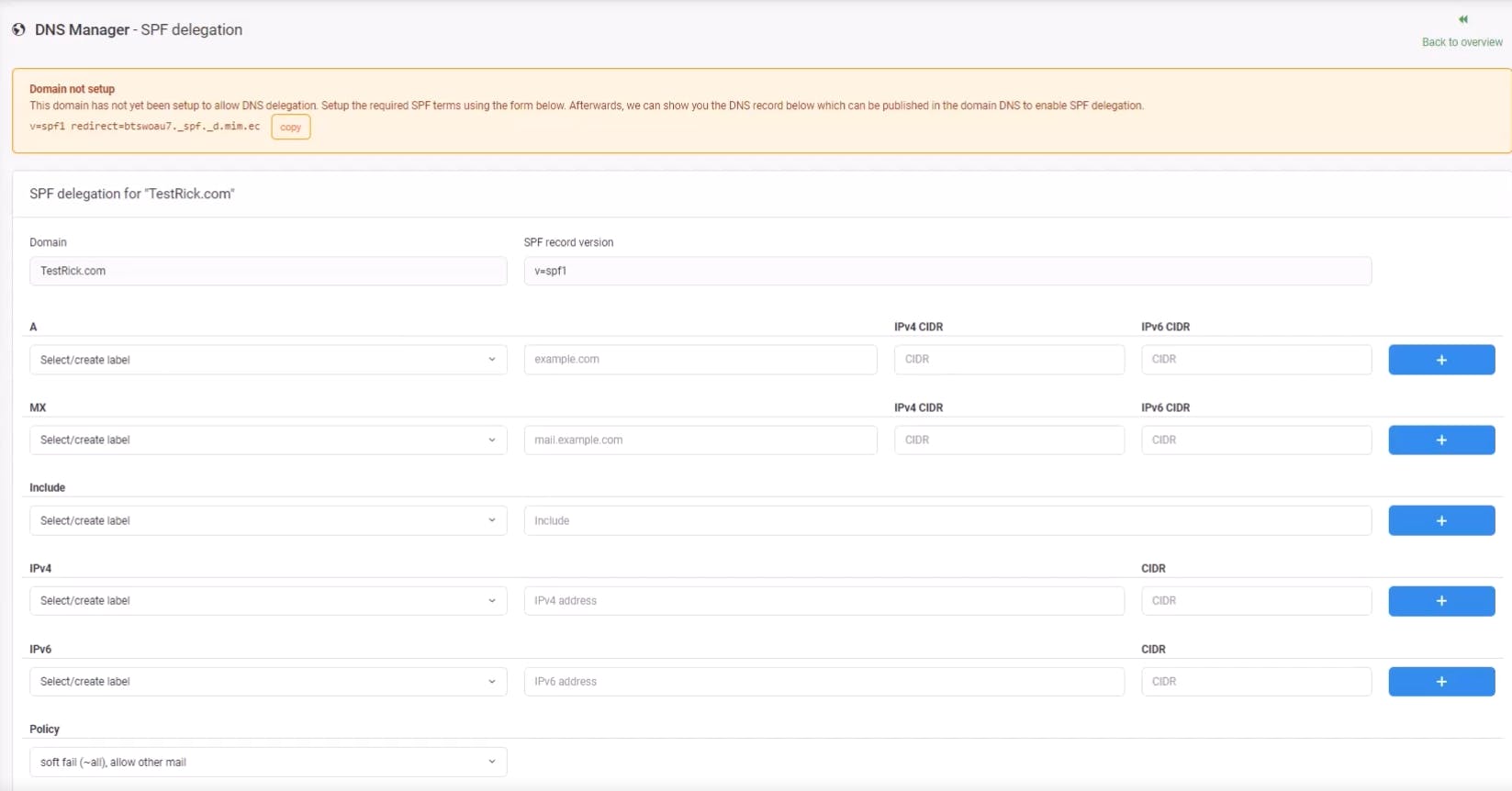 dmarc analyzer spf delegation