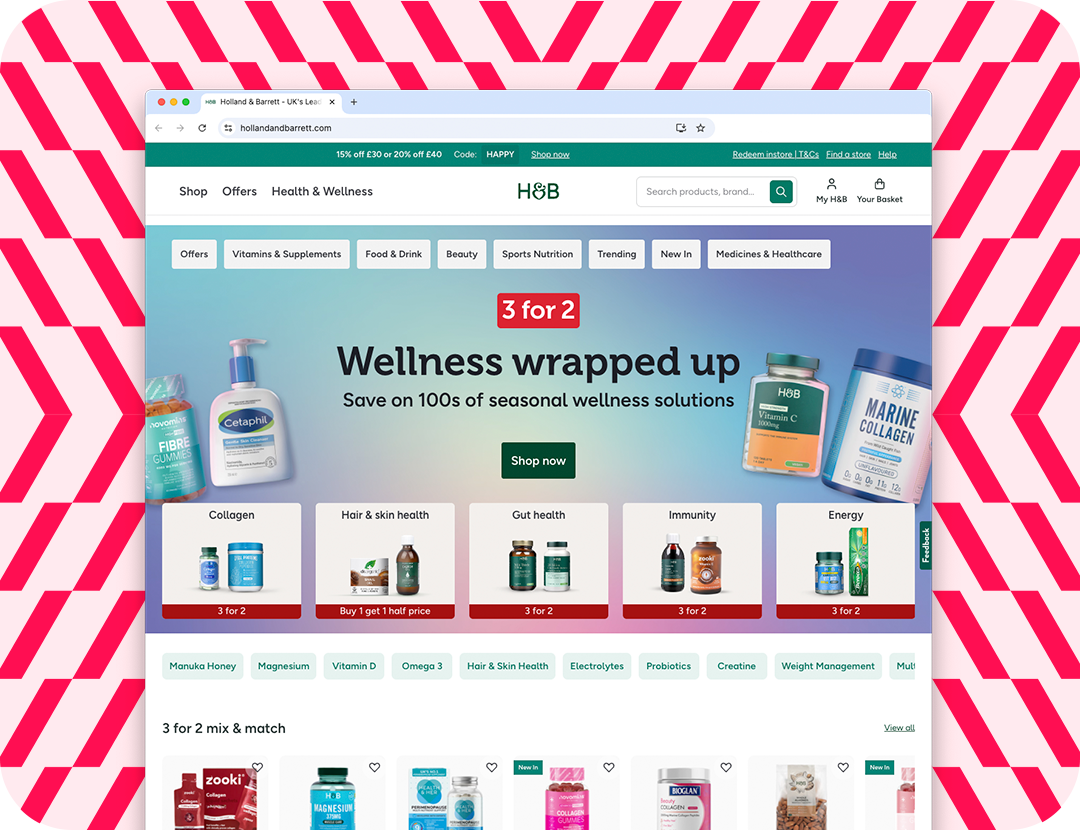 Aperçu Holland & Barrett