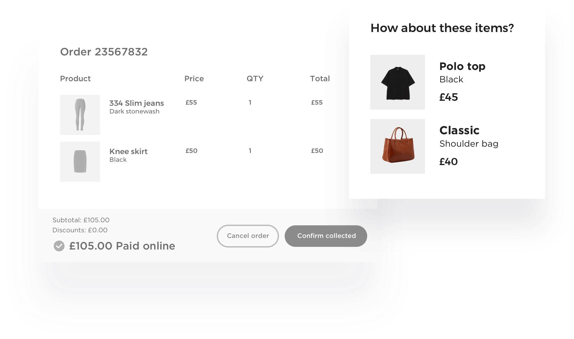 RetailOS smart recommendations for click and collect customers