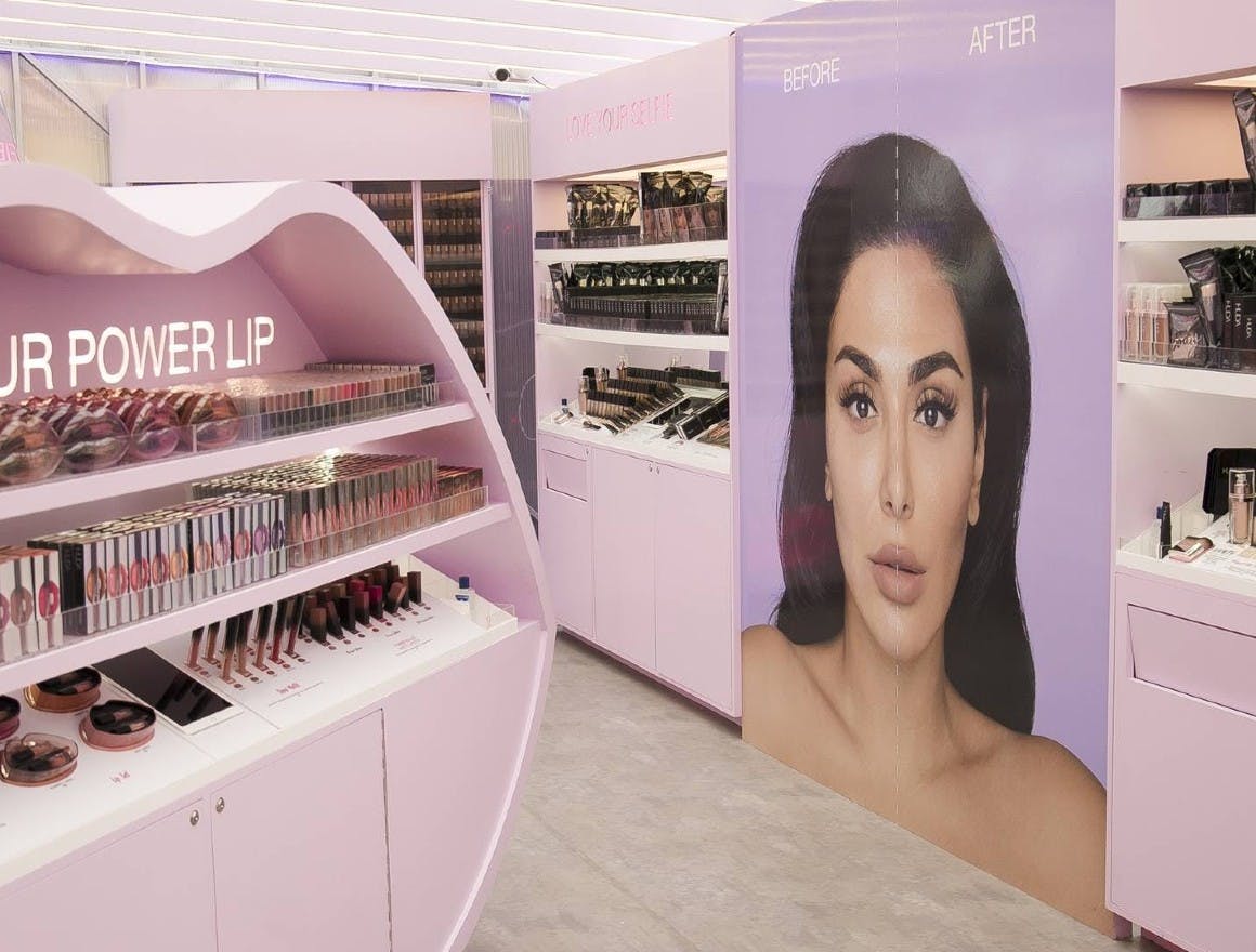 Huda Beauty's first-ever pop-up store in London's Covent Garden featured spectacular decor and a dedicated Instagram room