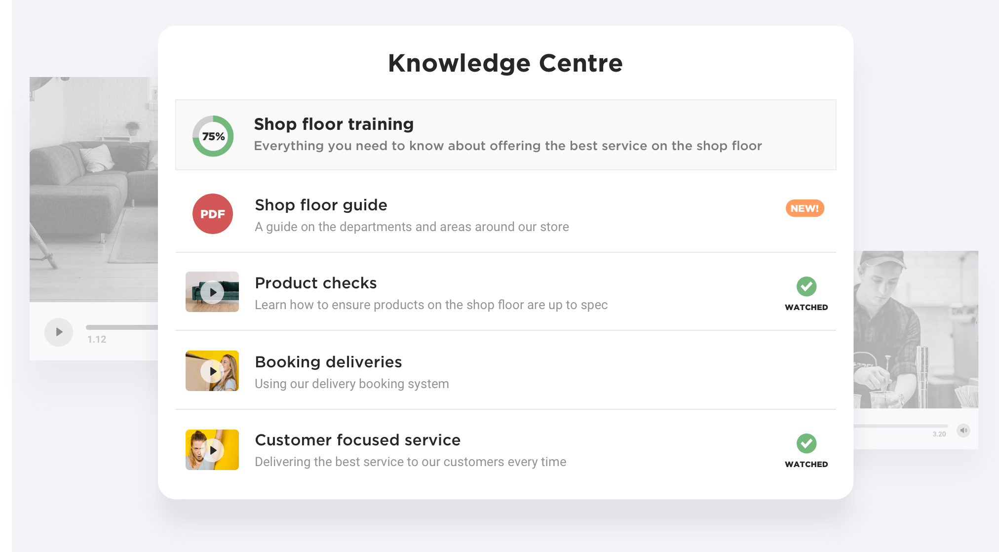 RetailOS employee knowledge centre