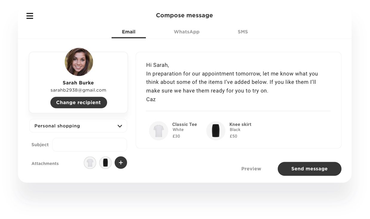 Fully integrated messaging and communications to allow store associates to connect with colleagues from home.