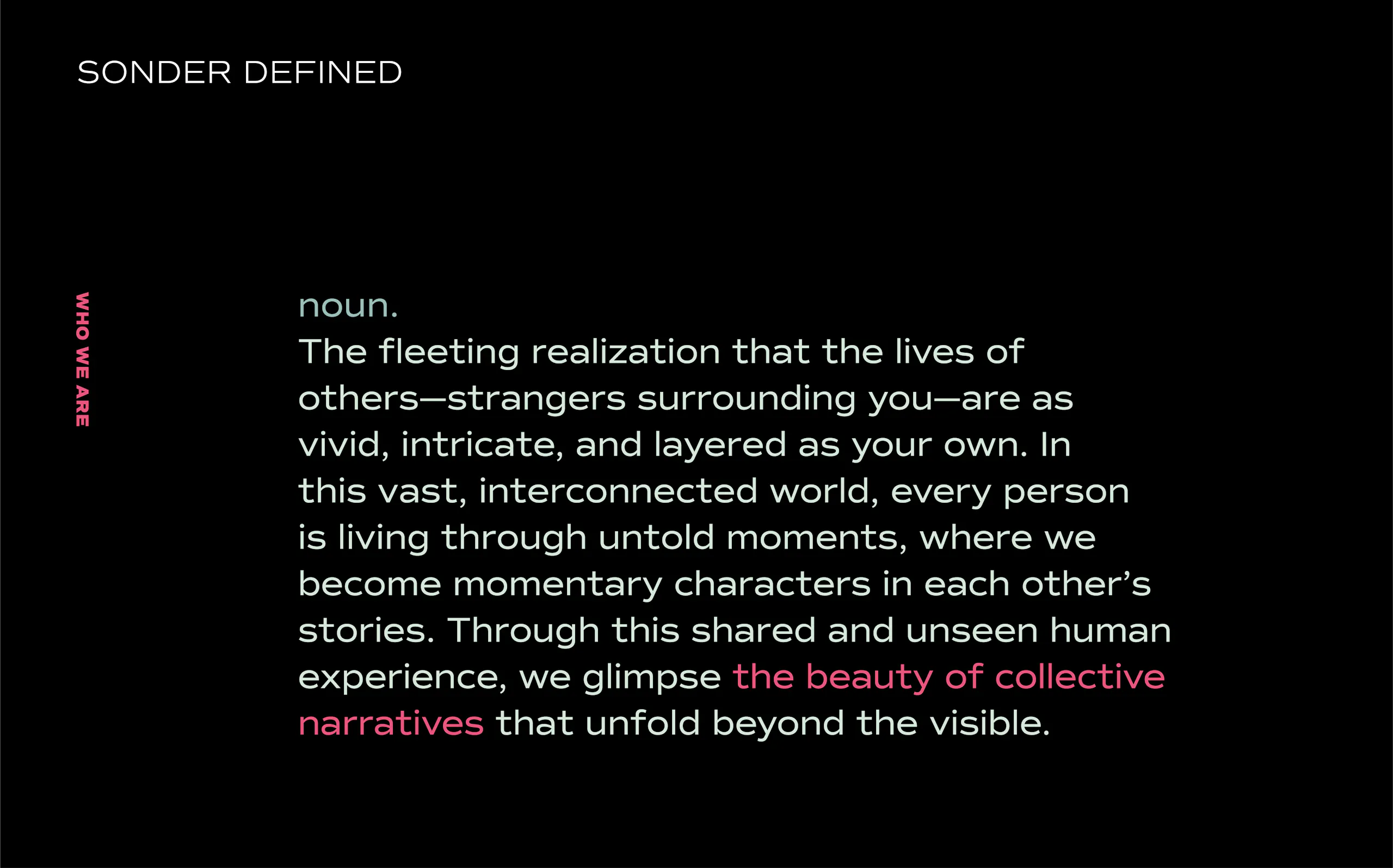 the definition of sonder