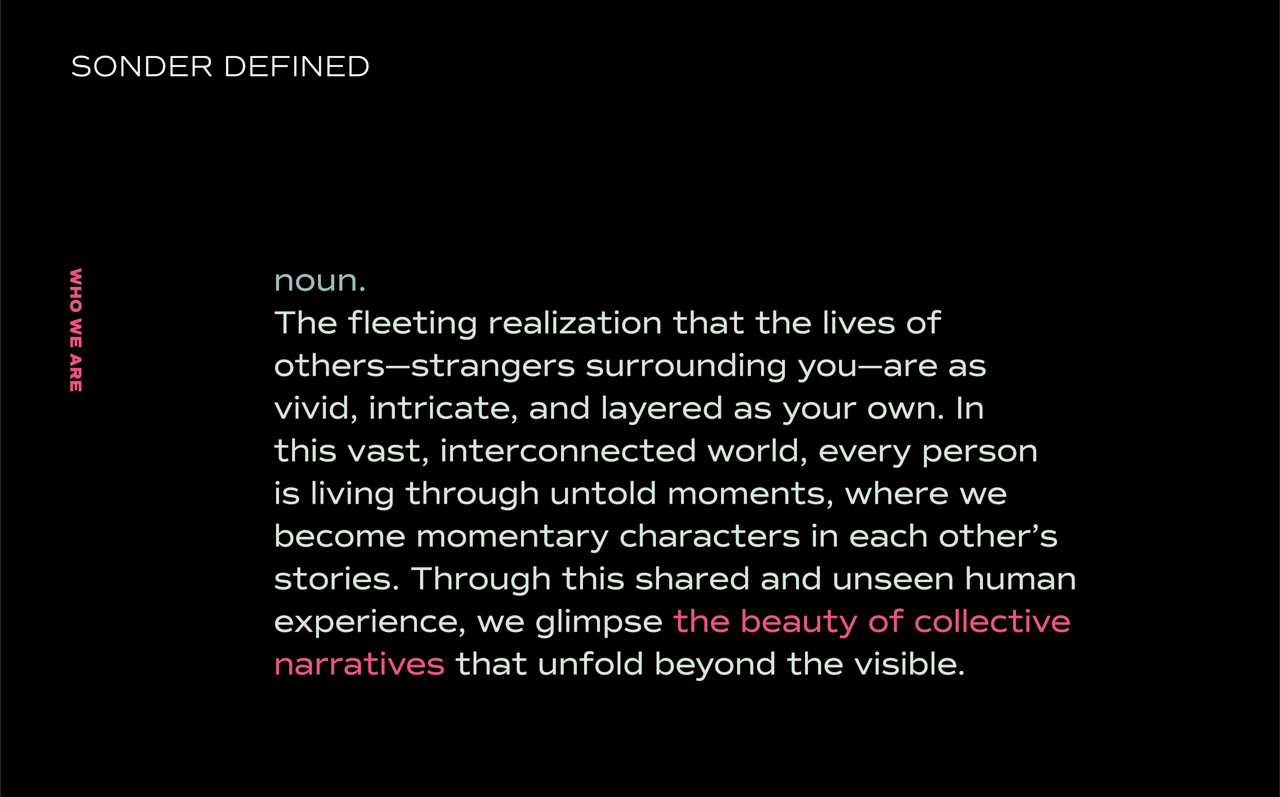the definition of sonder