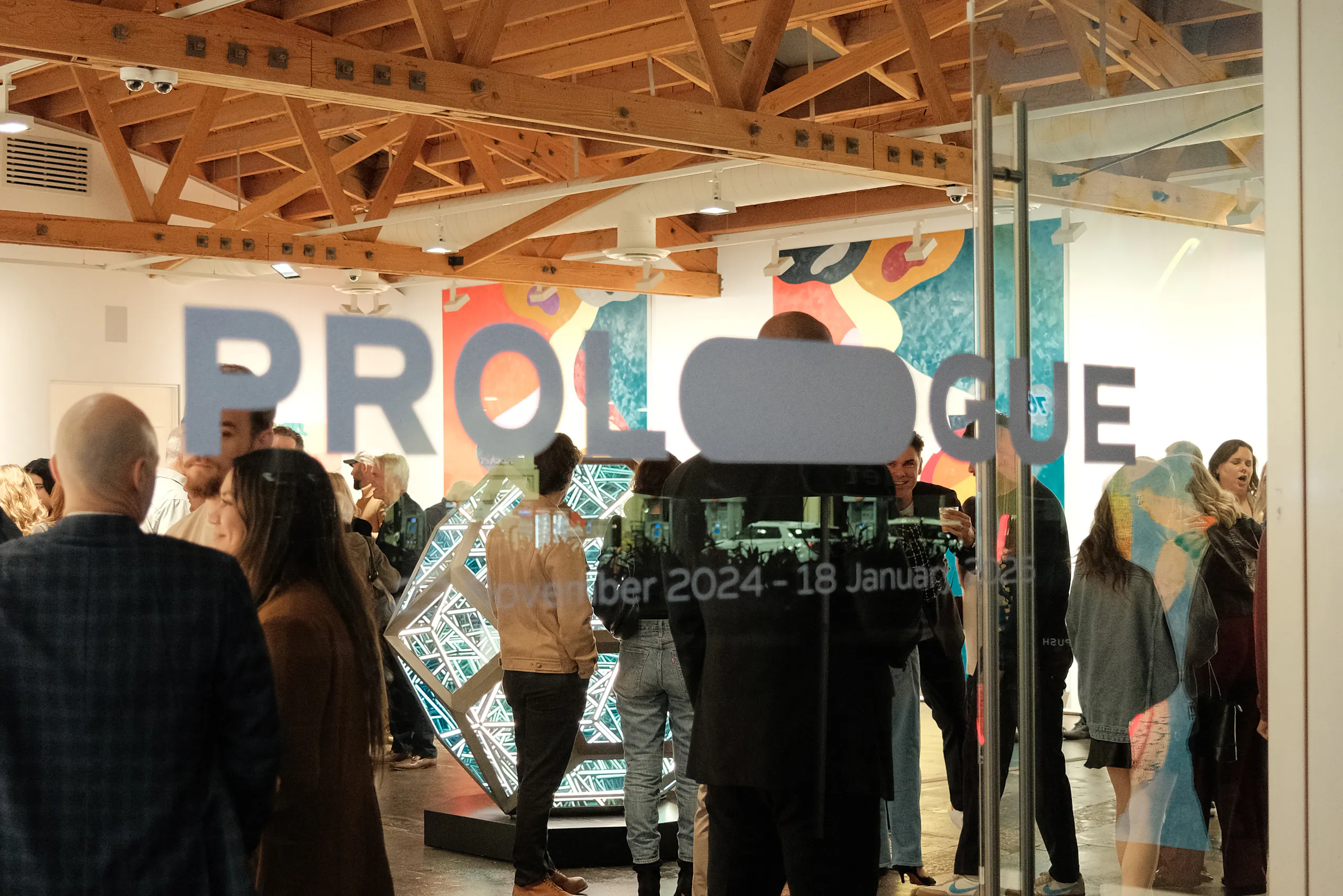 prologue logo etched on glass