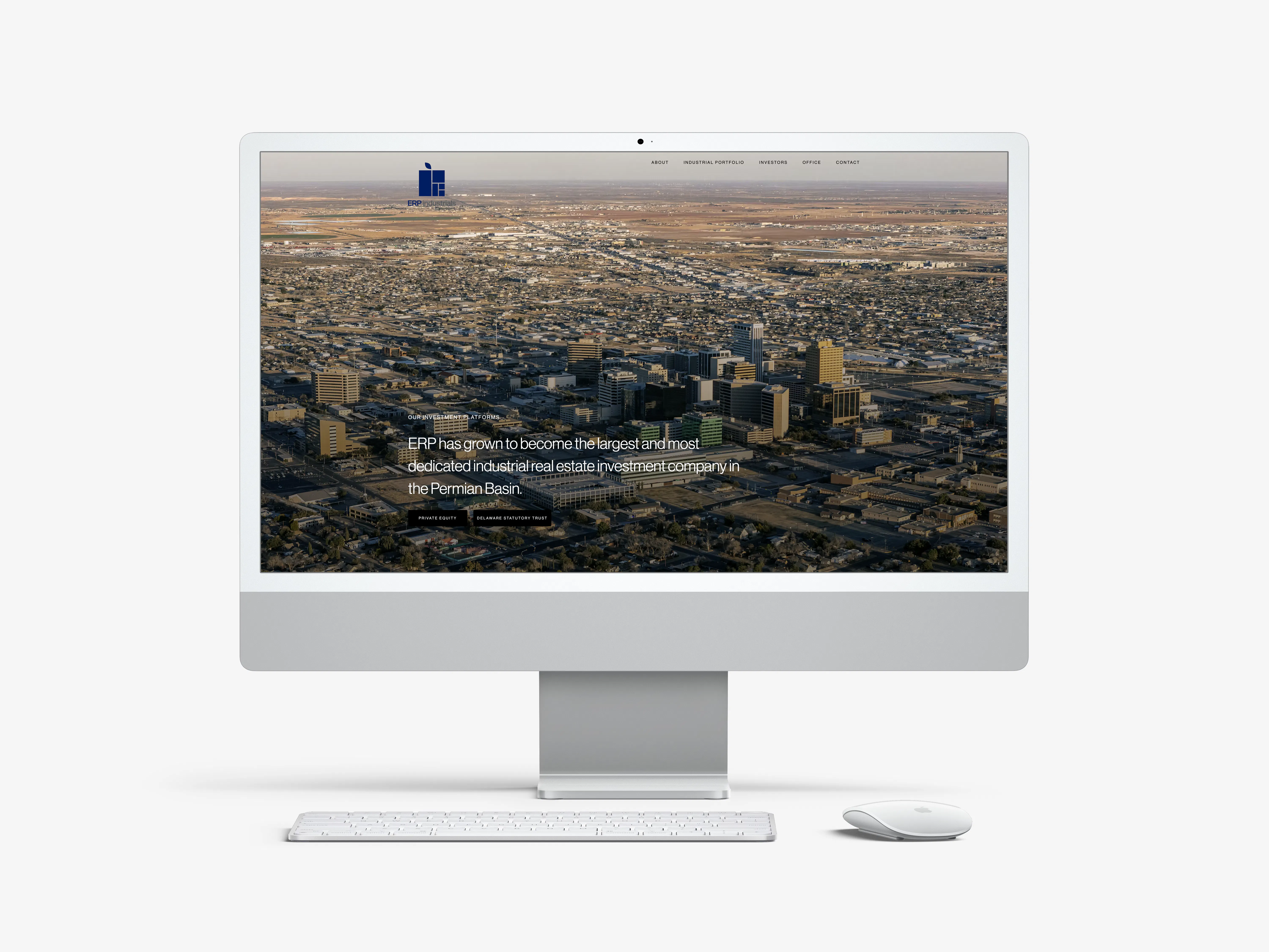 imac showing website