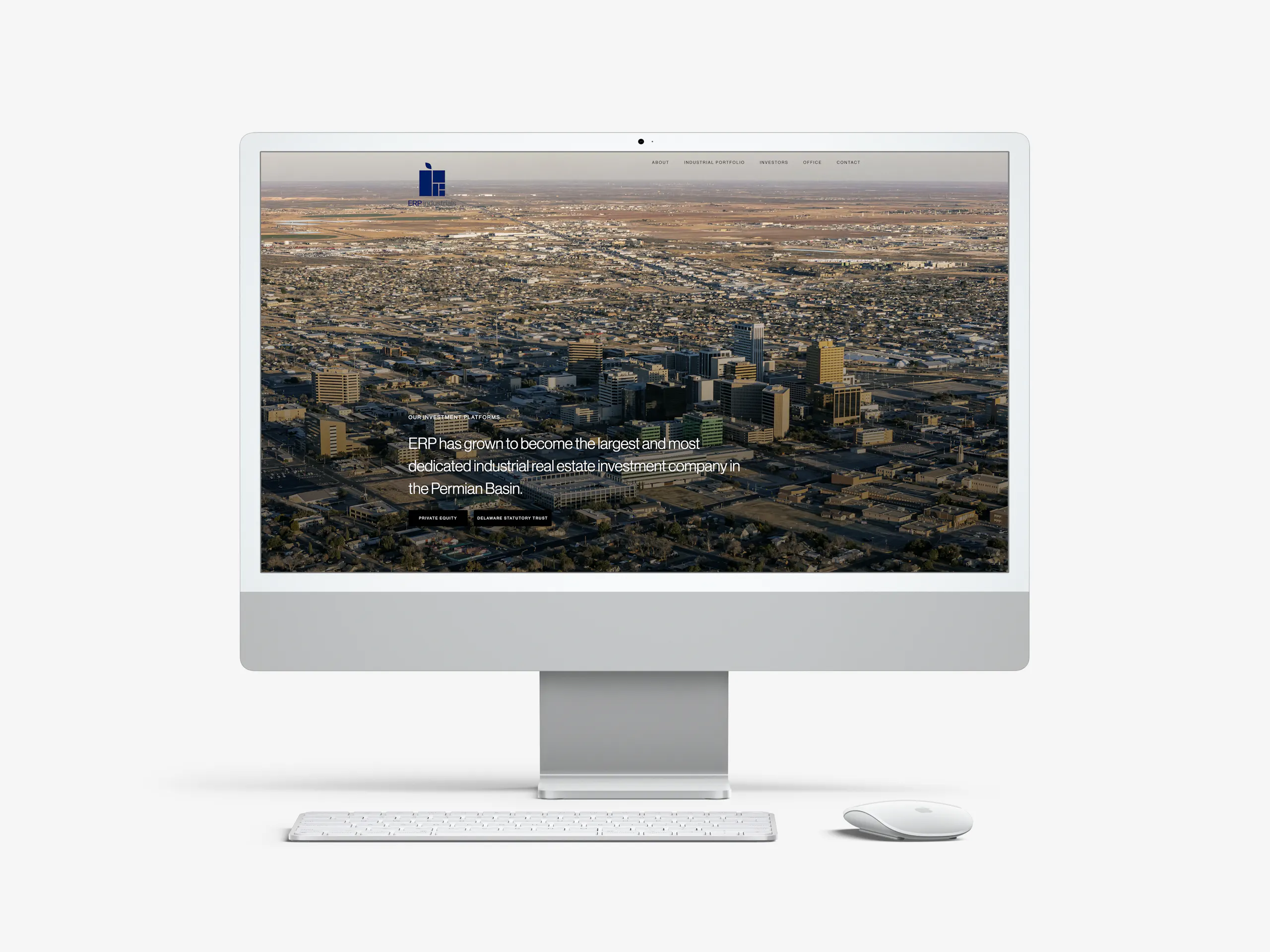 imac showing website