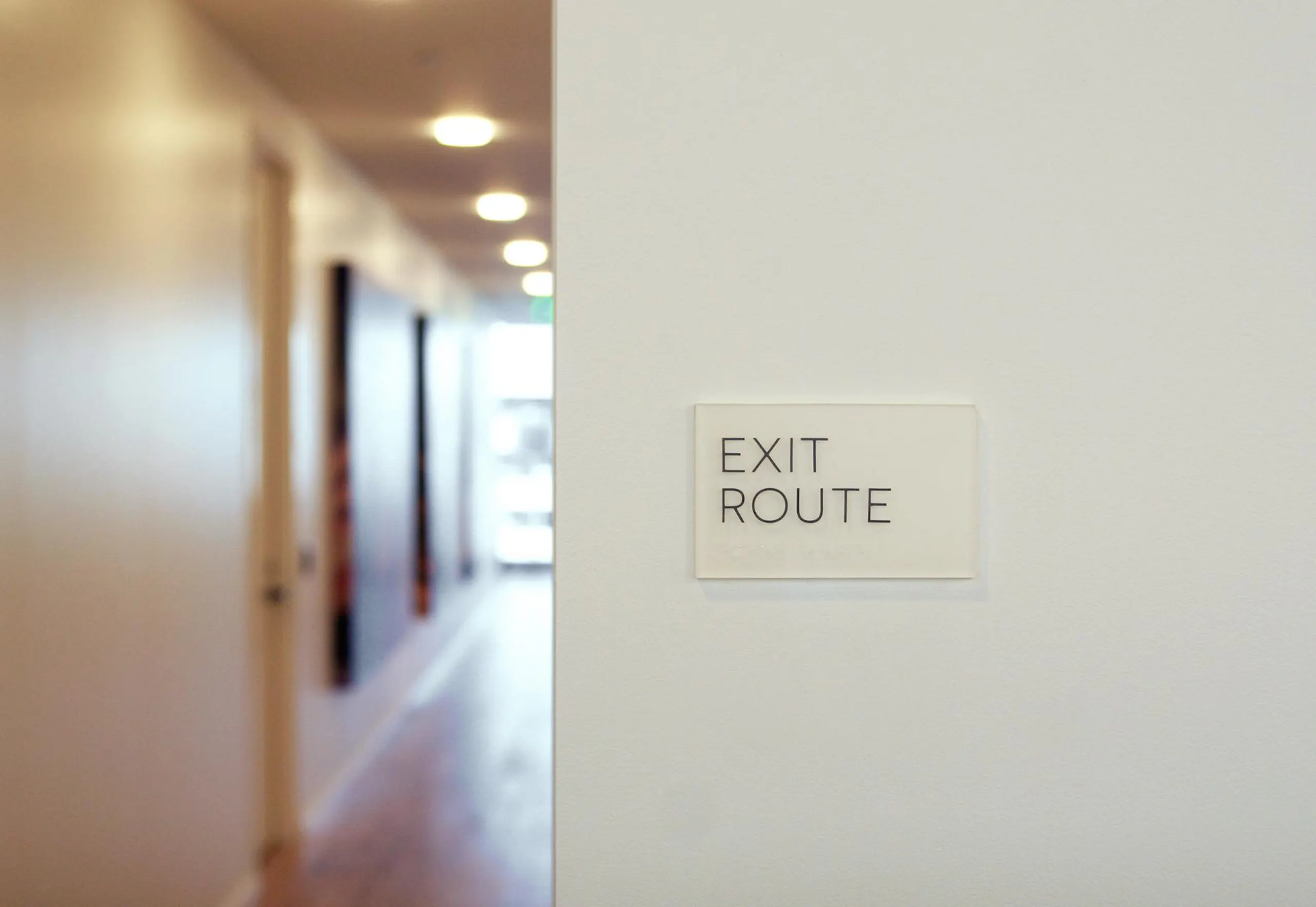 exit route sign