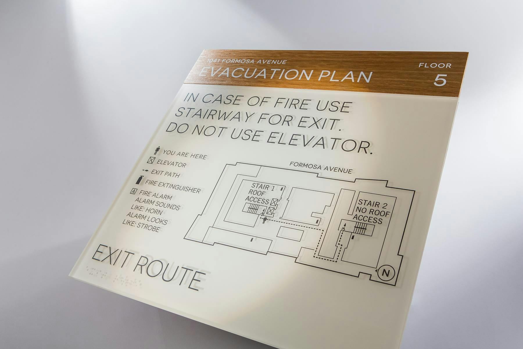 evac route placard