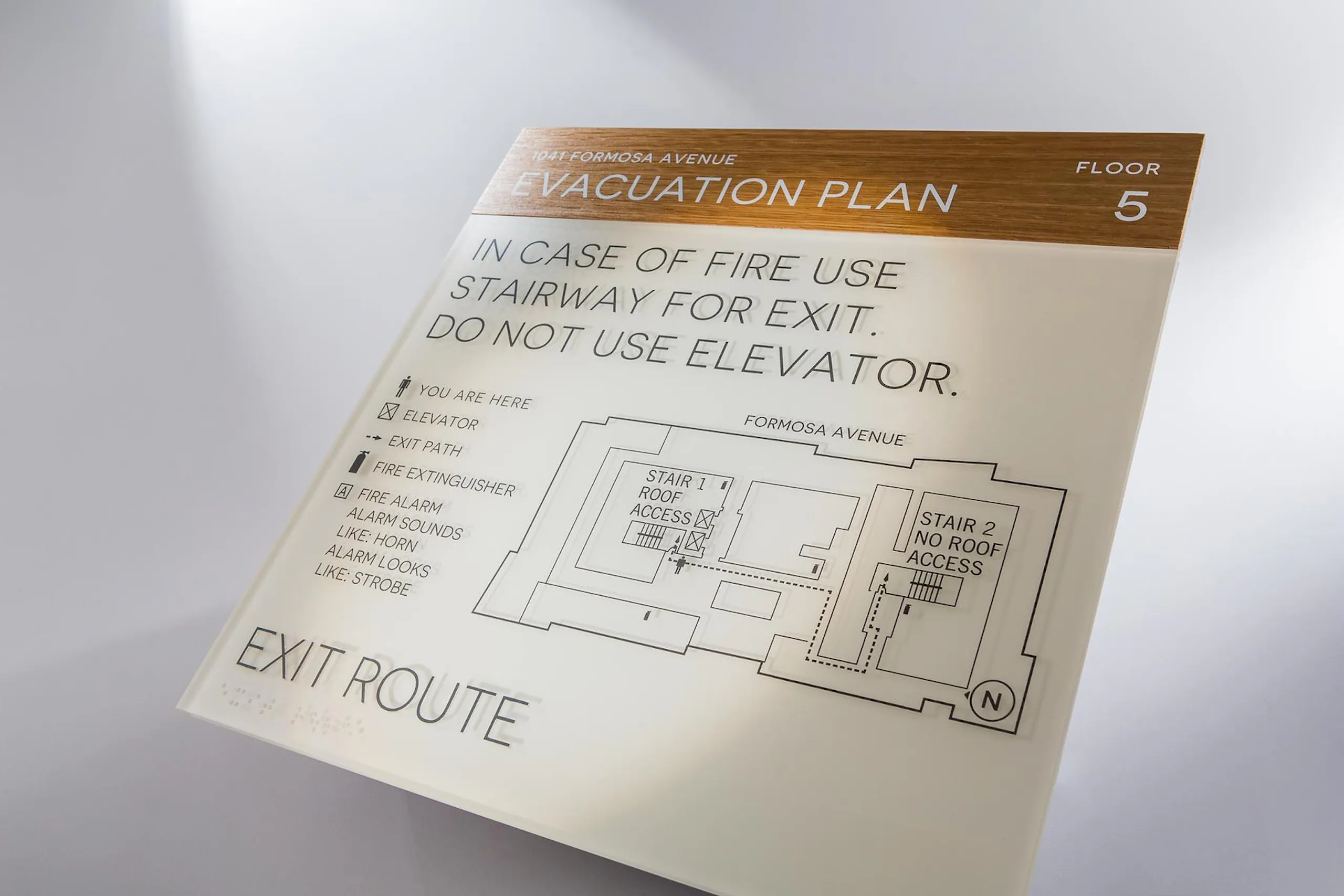 evac route placard