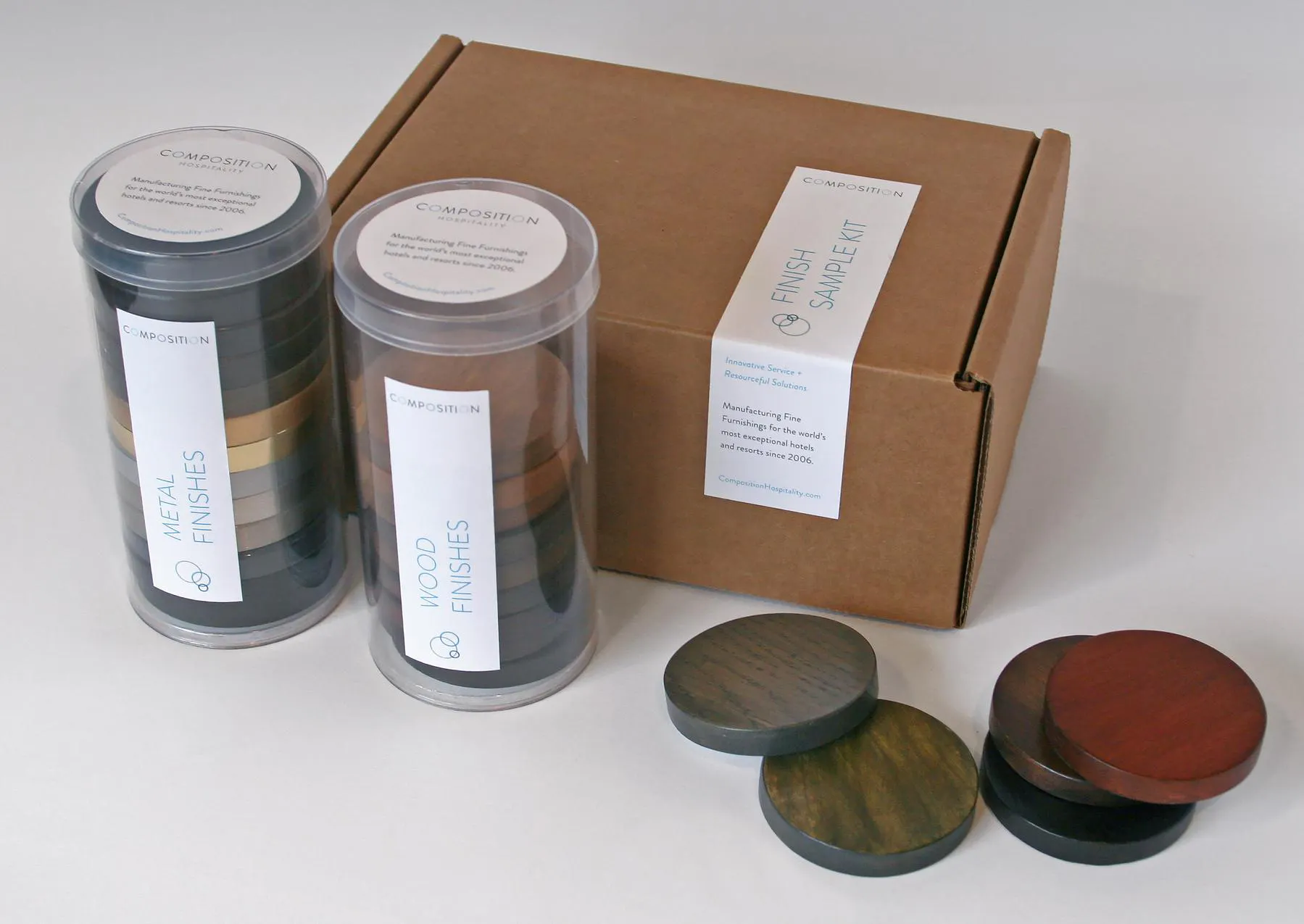 two boxes of samples