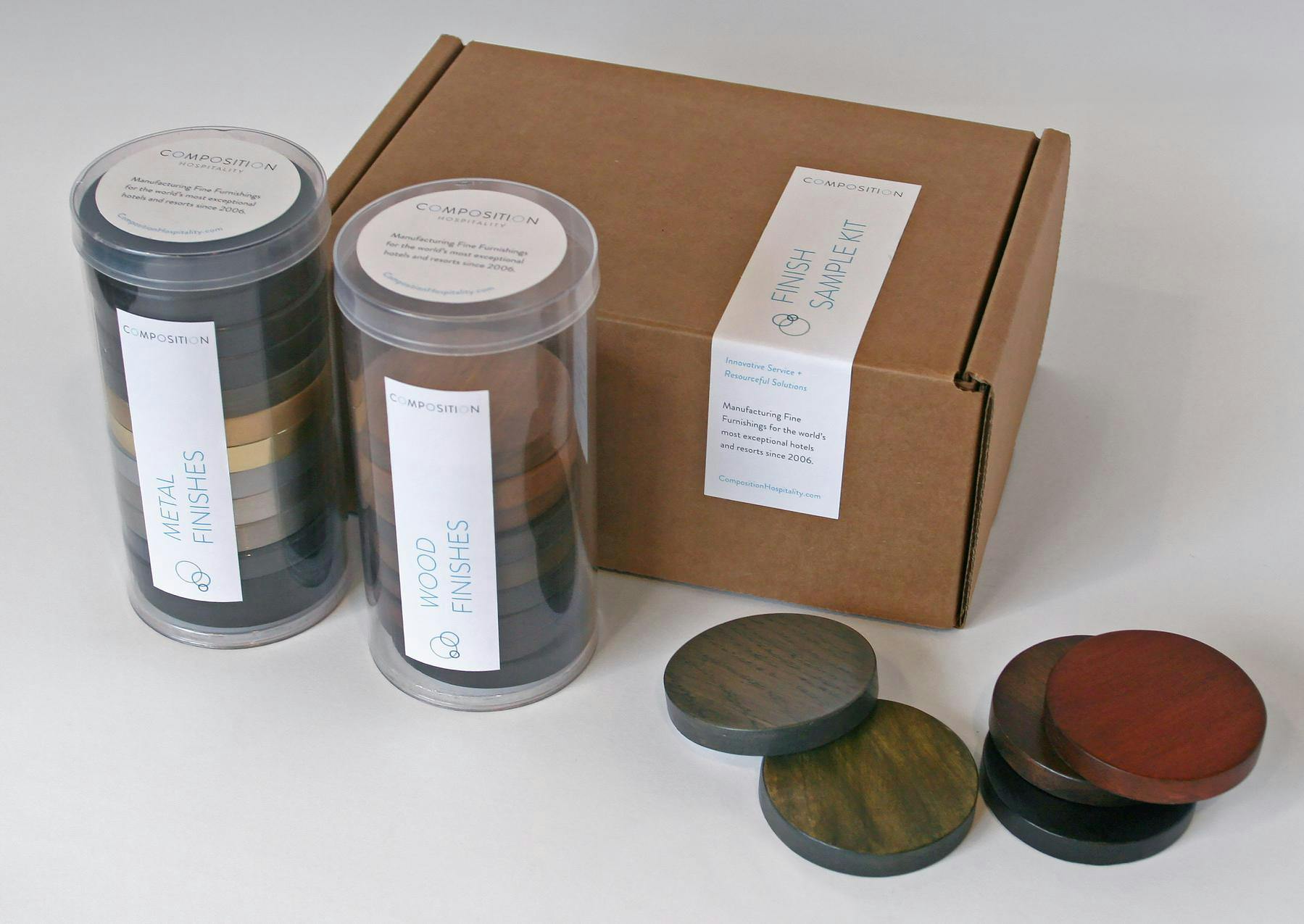 two boxes of samples