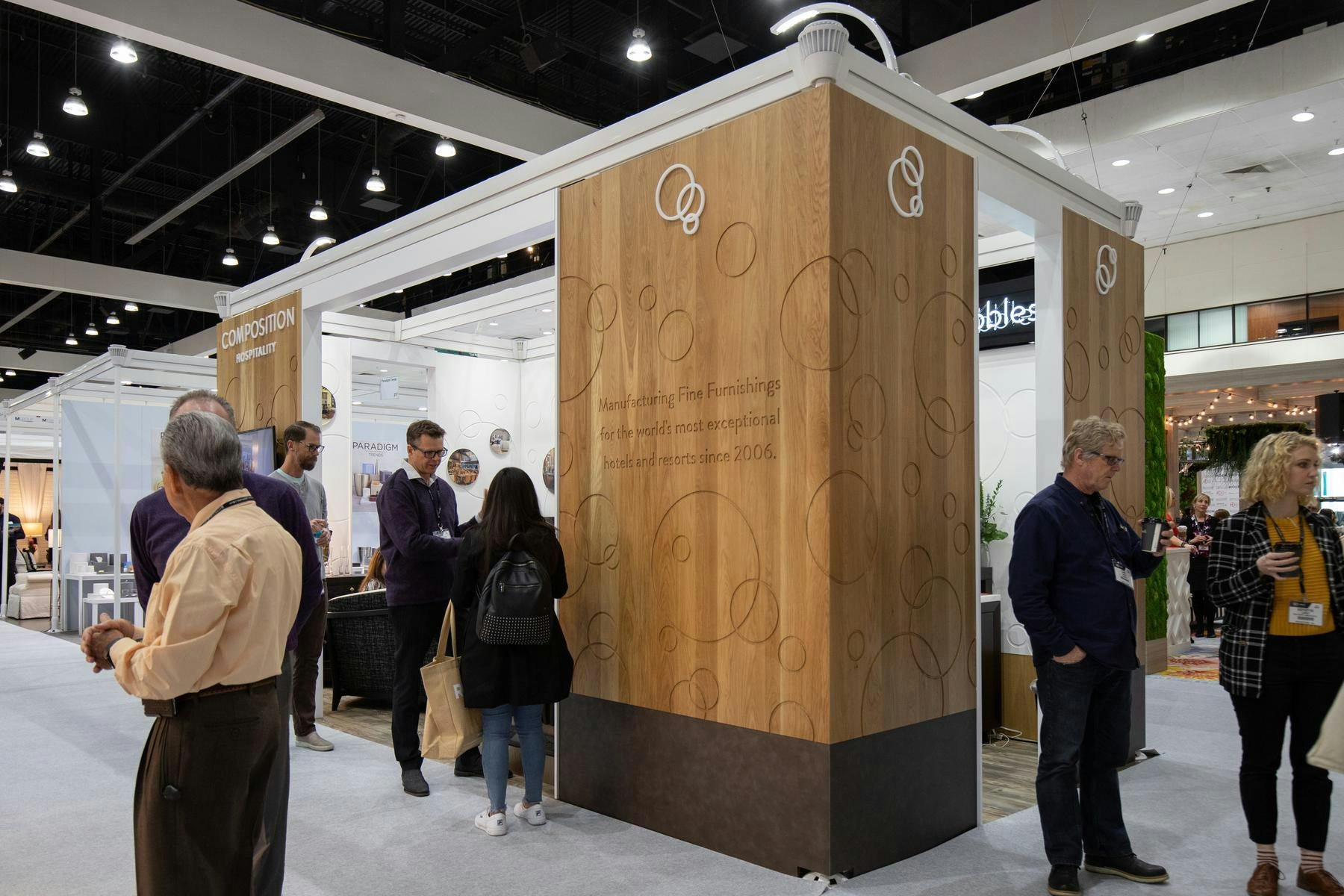 real booth with people