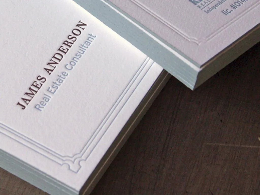 business cards box detail