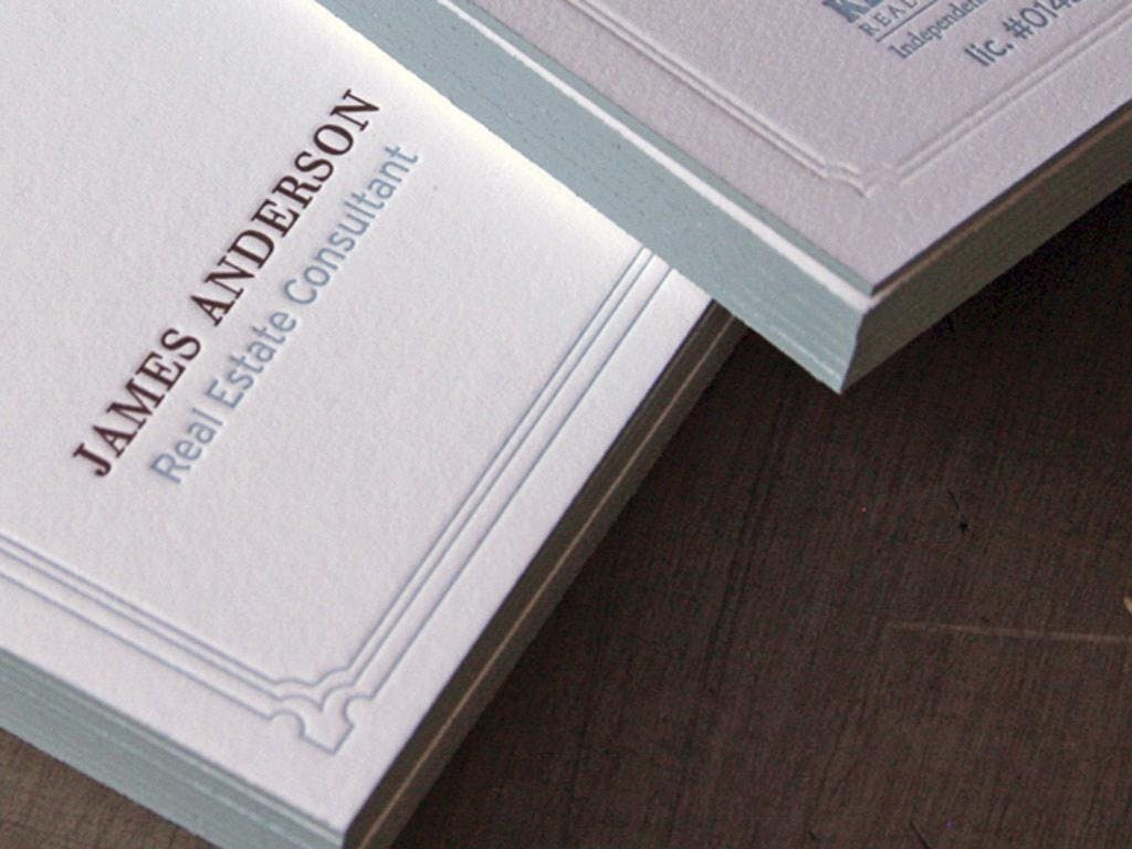 business cards box detail