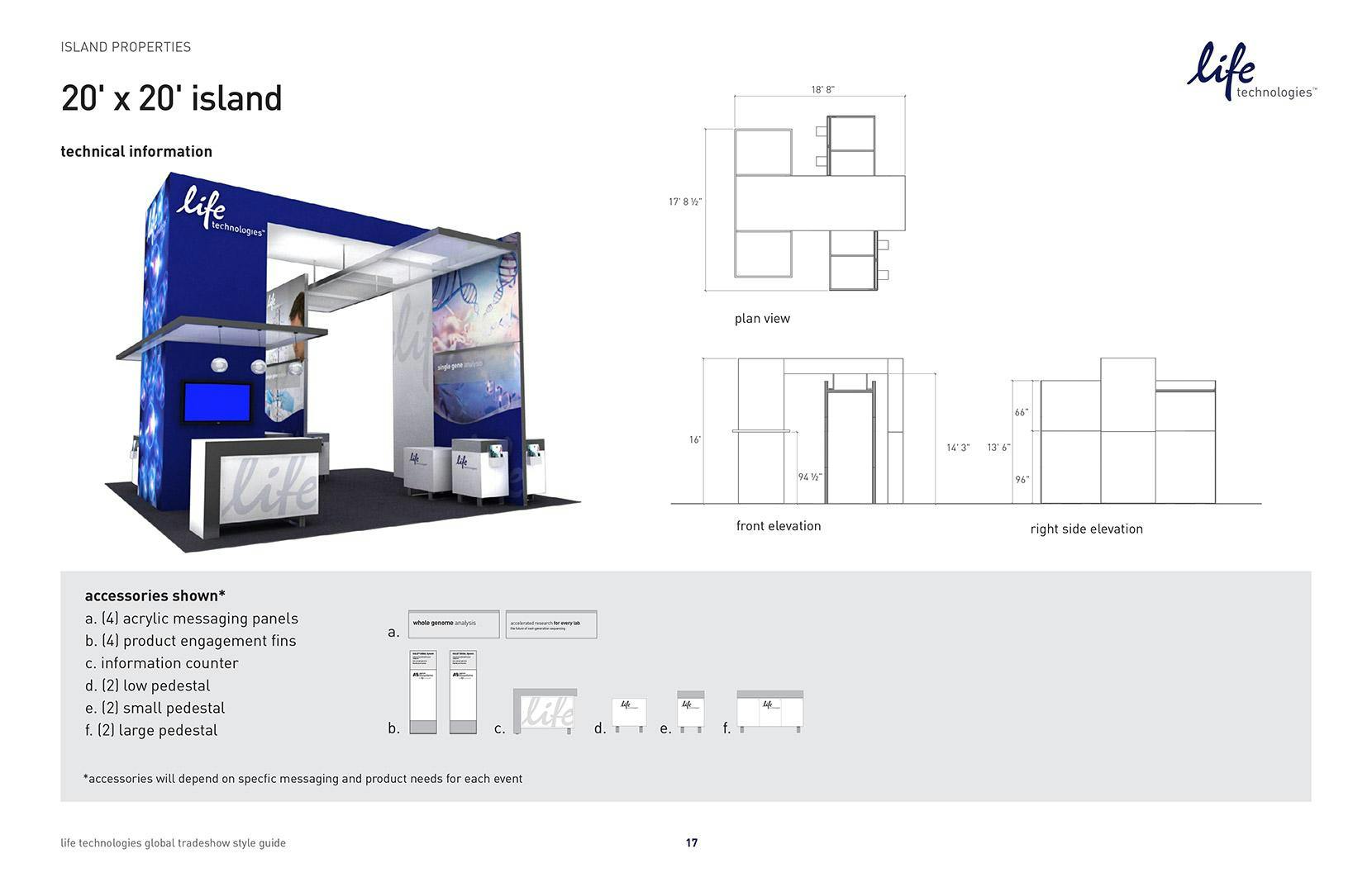 tradeshow booth with schematic