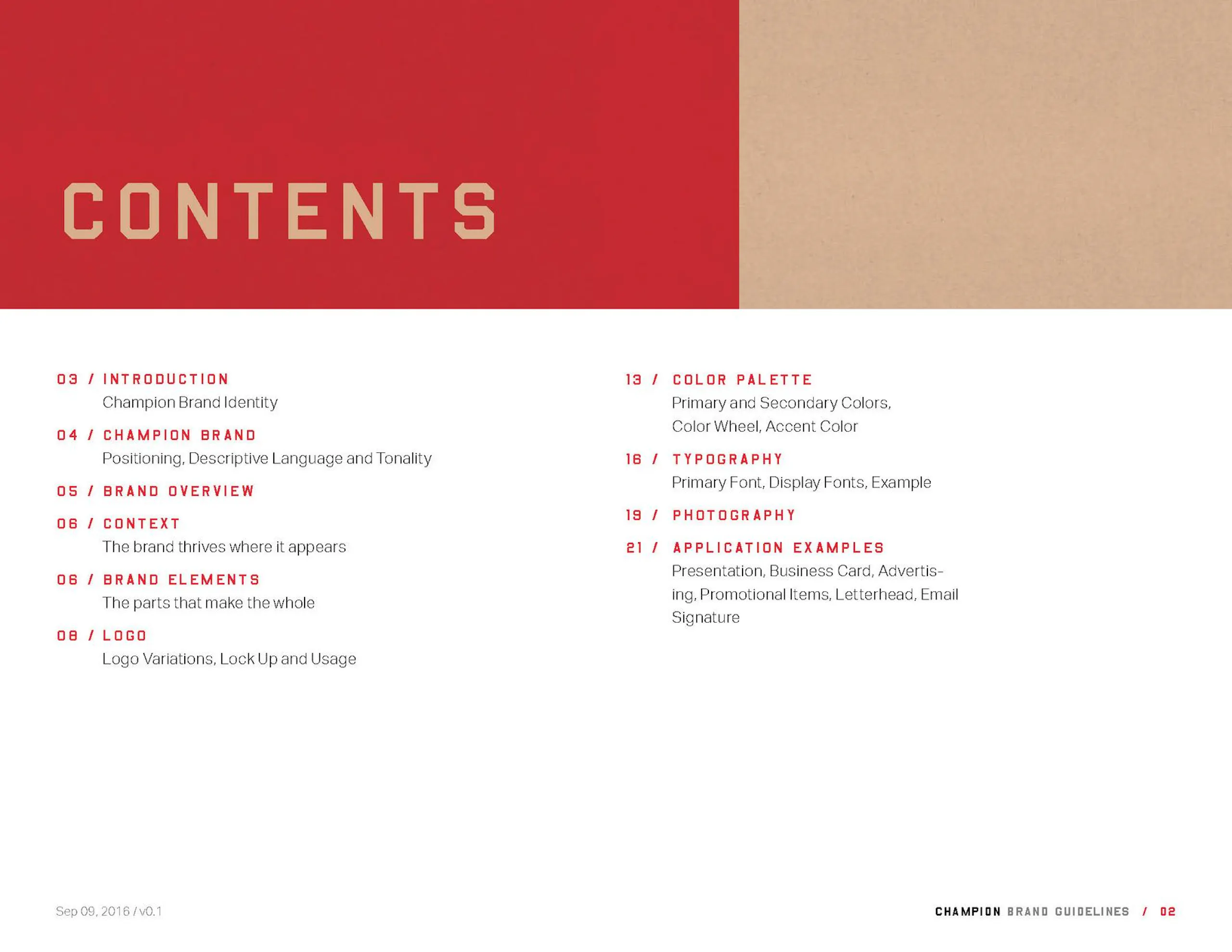 contents page