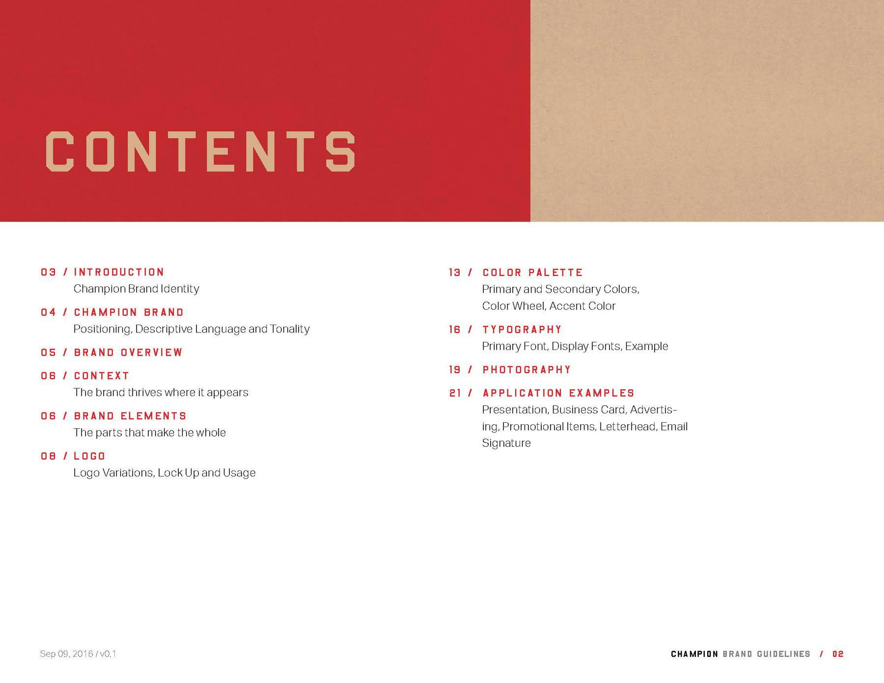contents page