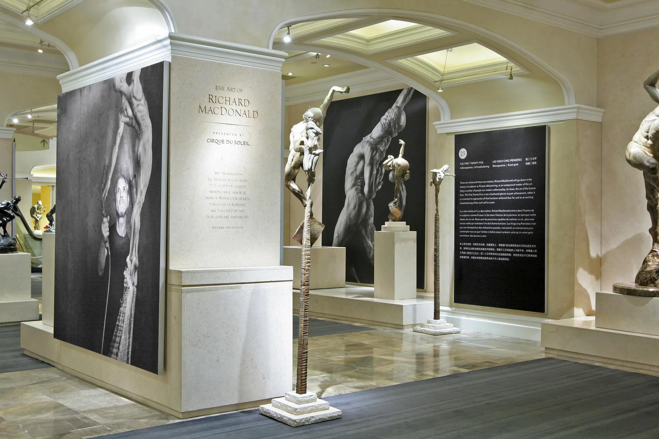 statue exhibits in beautiful building