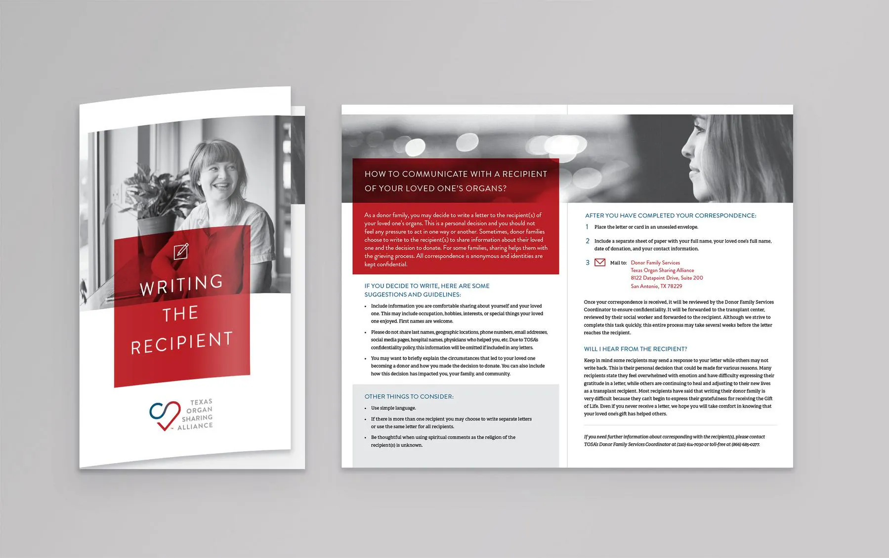 writing the recipient pamphlet