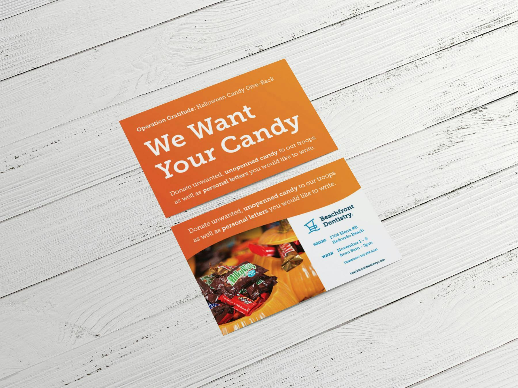 we want your candy flyer close