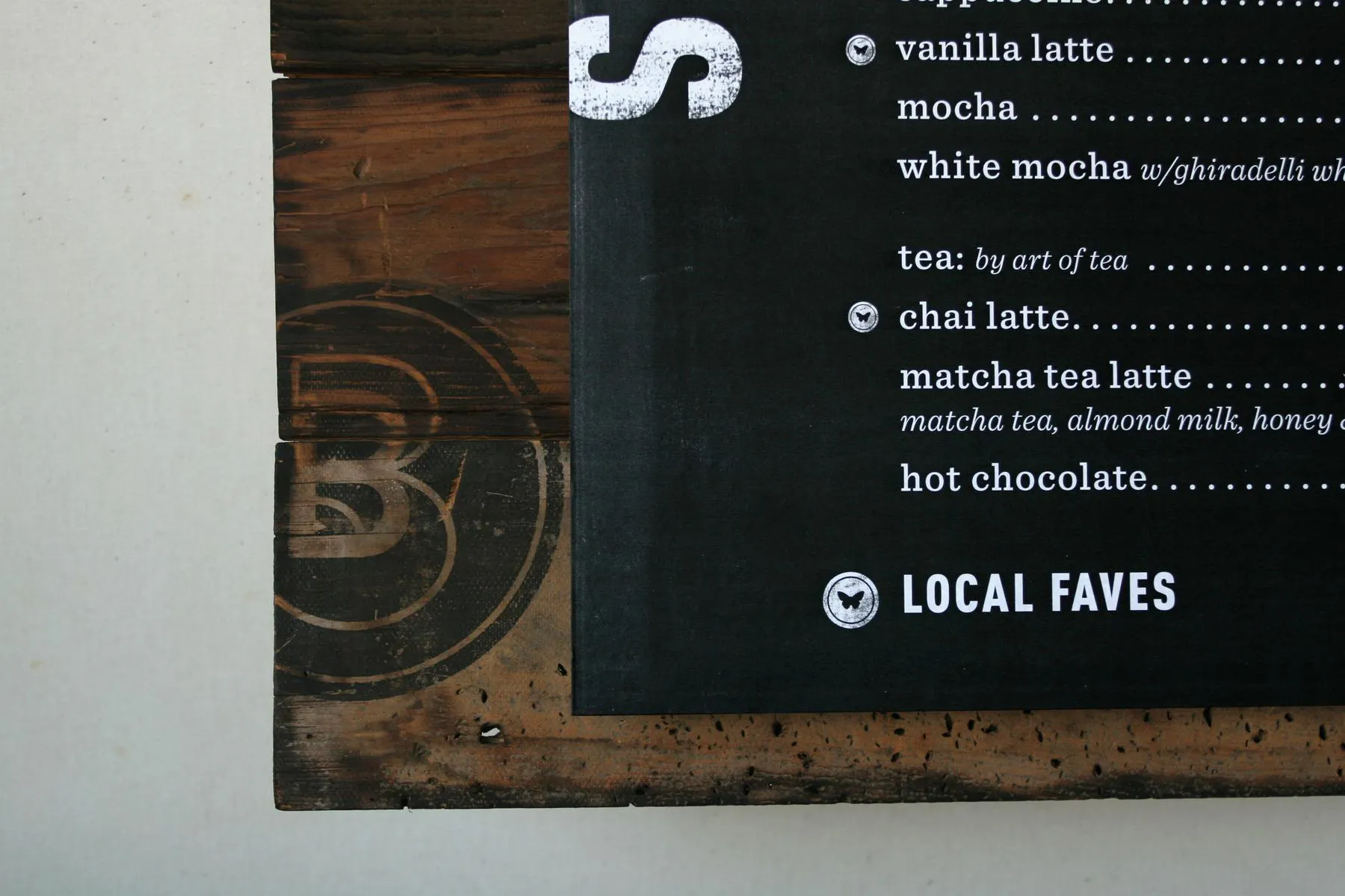 black menu sign