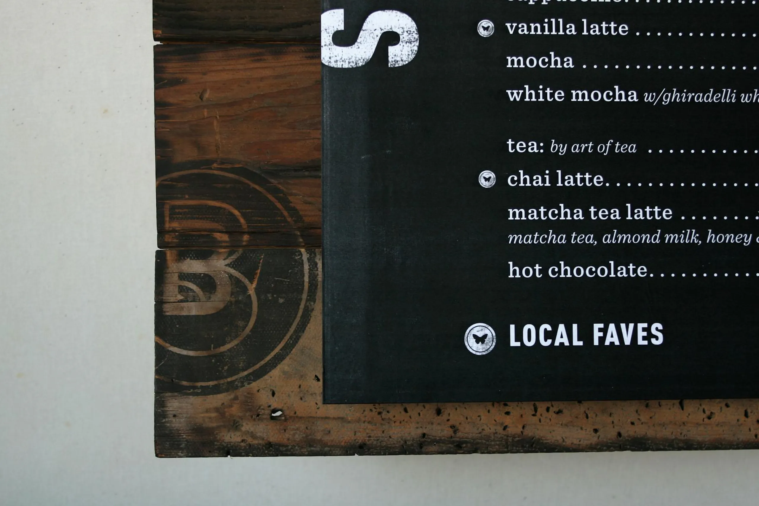 black menu sign 