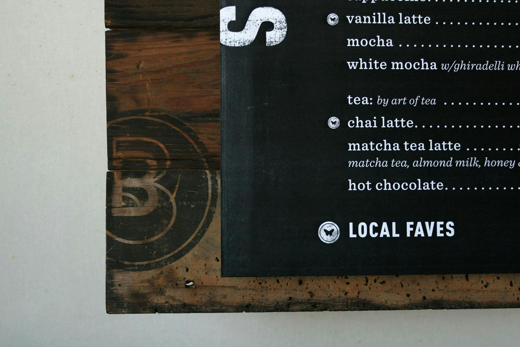 black menu sign