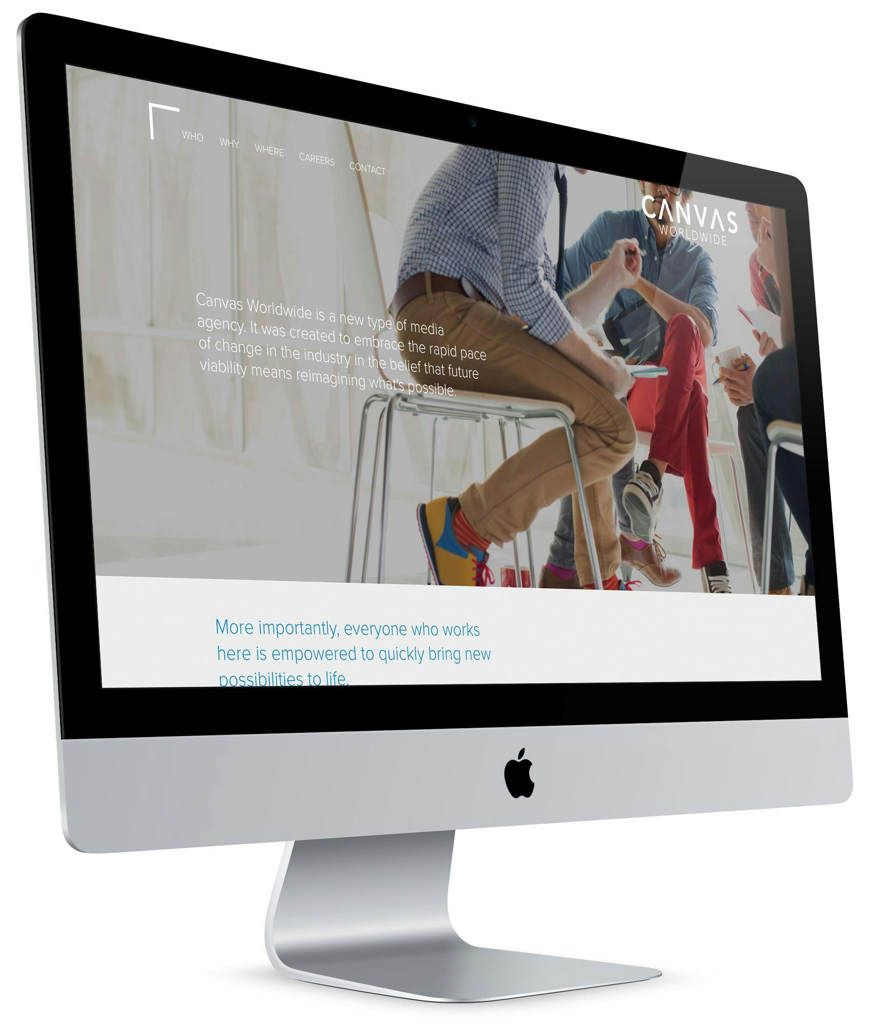 website on an imac