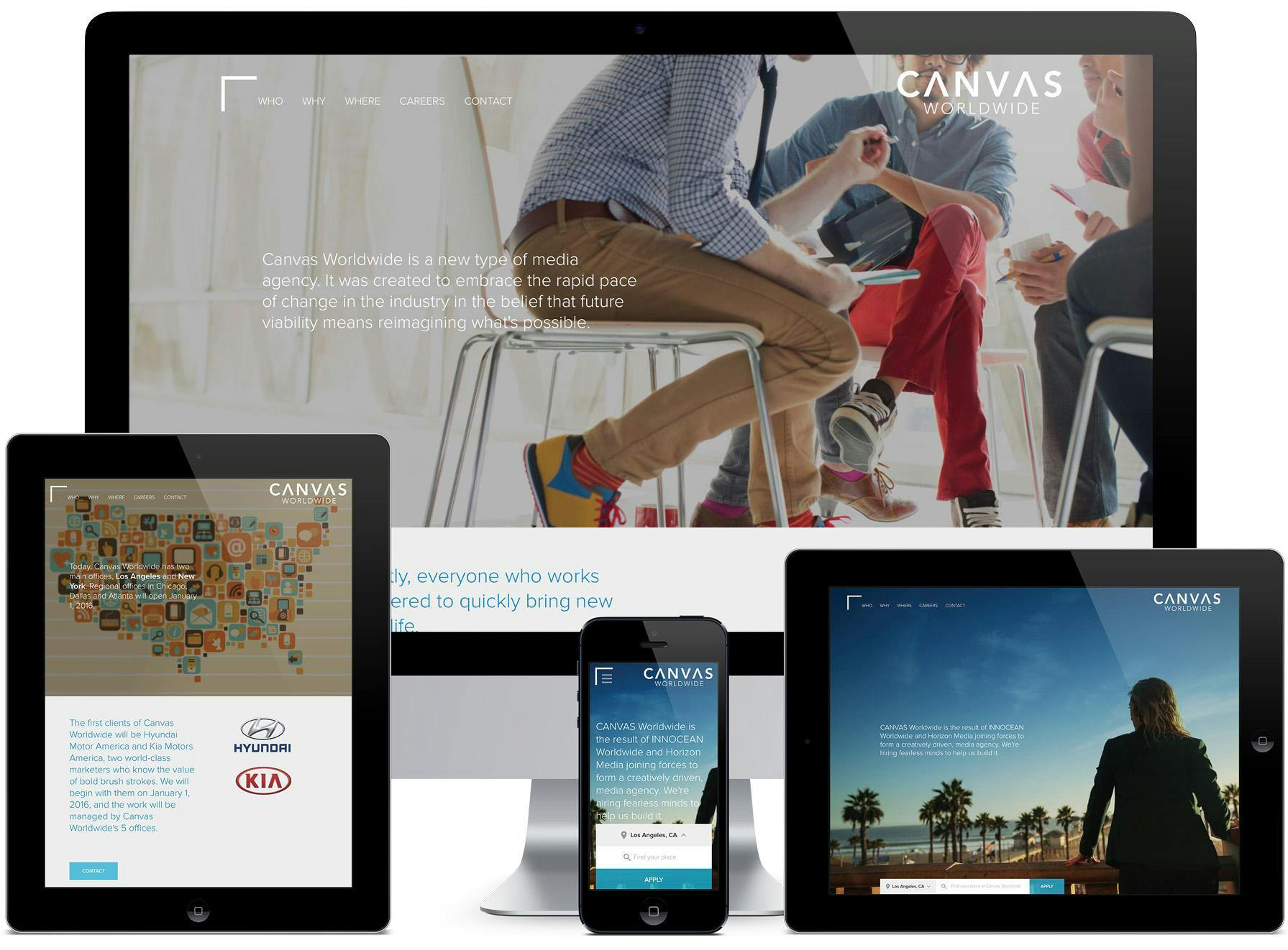 website on many different devices