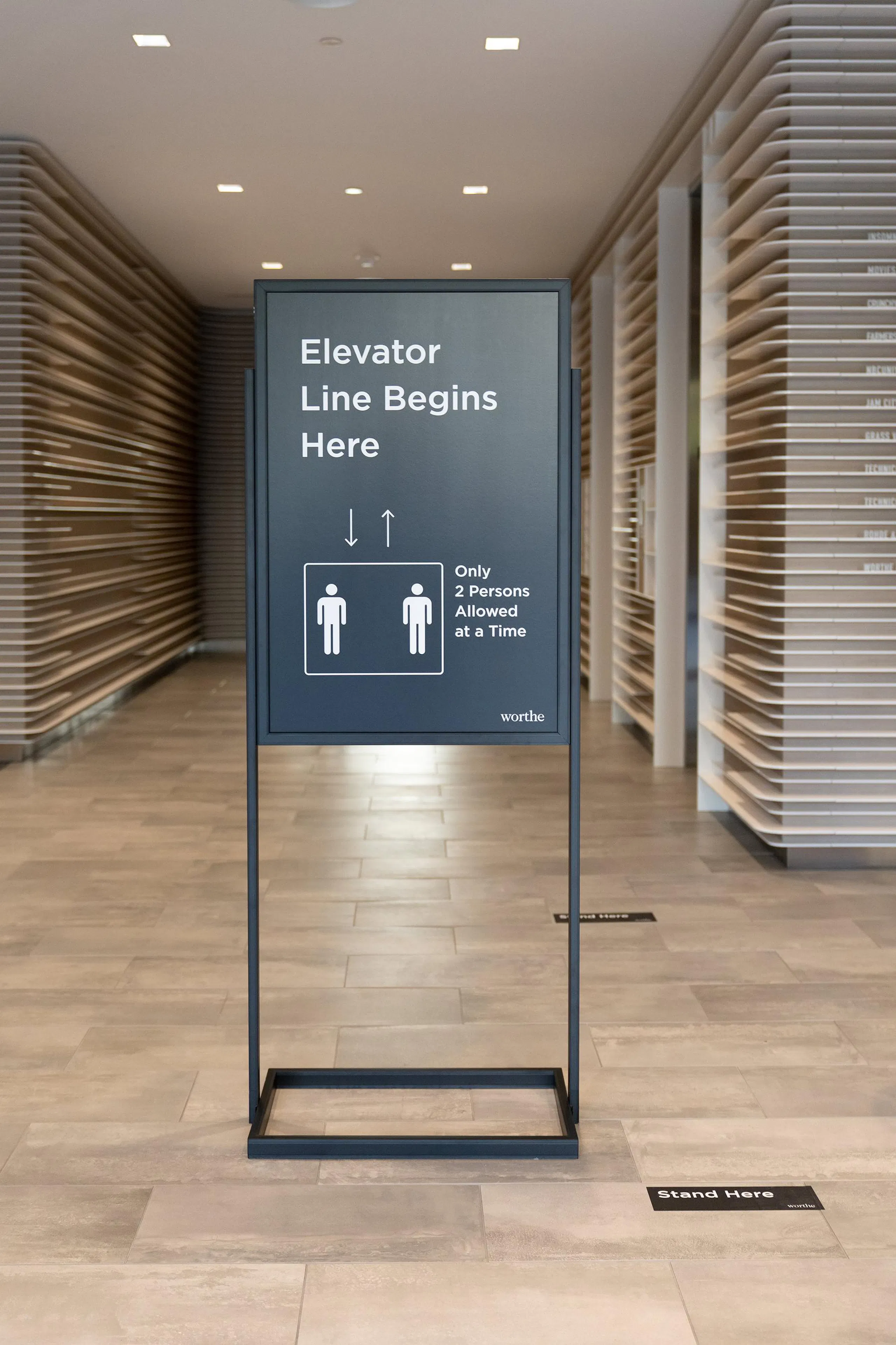 lobby covid sign