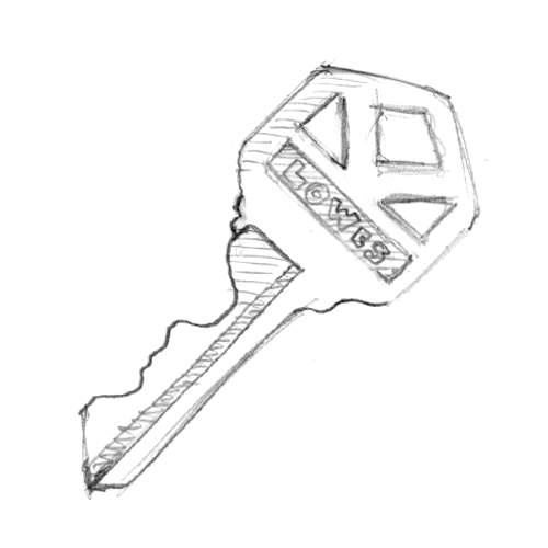 drawn key