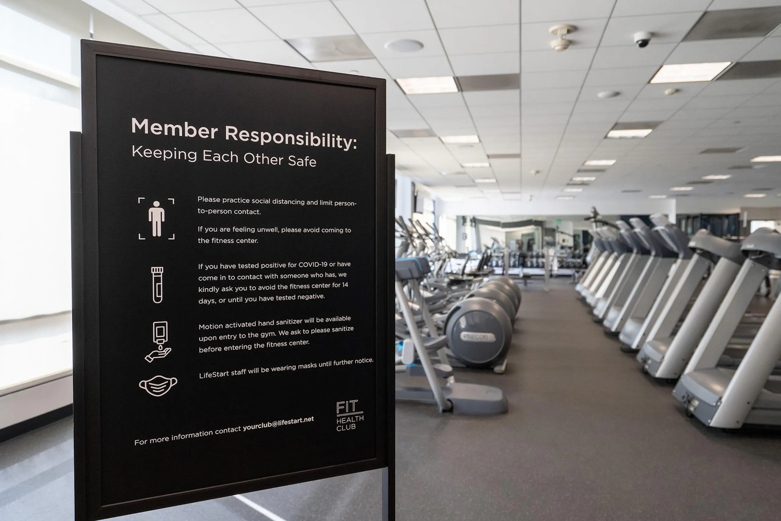 excercise room sign