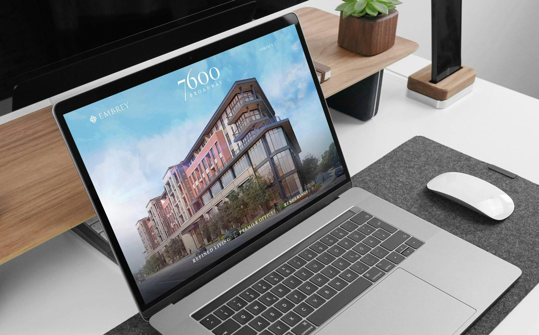 web page on macbook