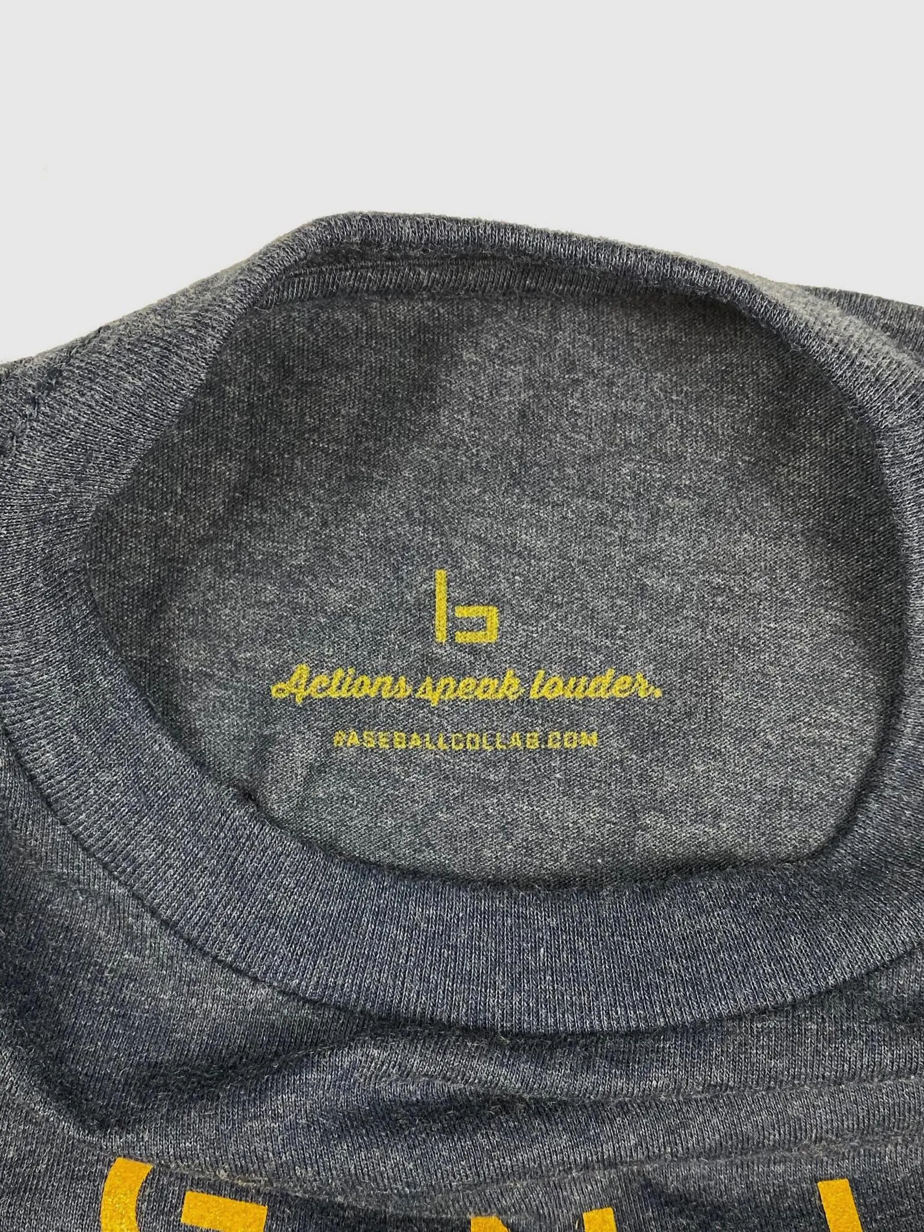 logo stictched into inside of shirt neck